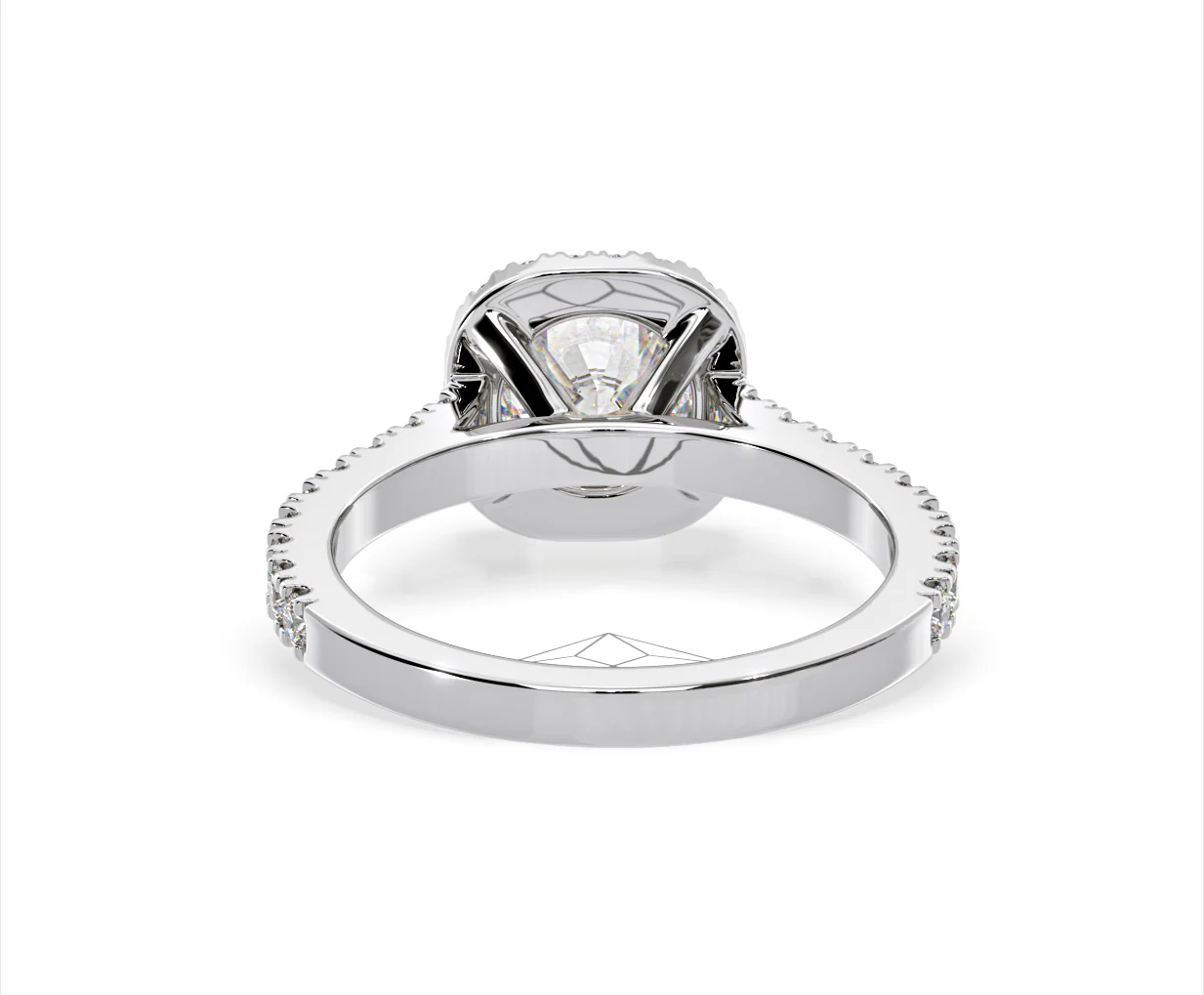 Elizabeth Lab Diamond Halo Engagement Ring in Platinum 1.70ct F/VS1 - Image 46
