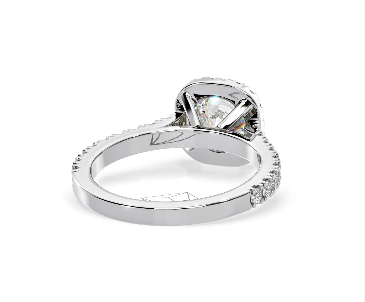 Elizabeth Lab Diamond Halo Engagement Ring in Platinum 1.70ct F/VS1 - Image 51