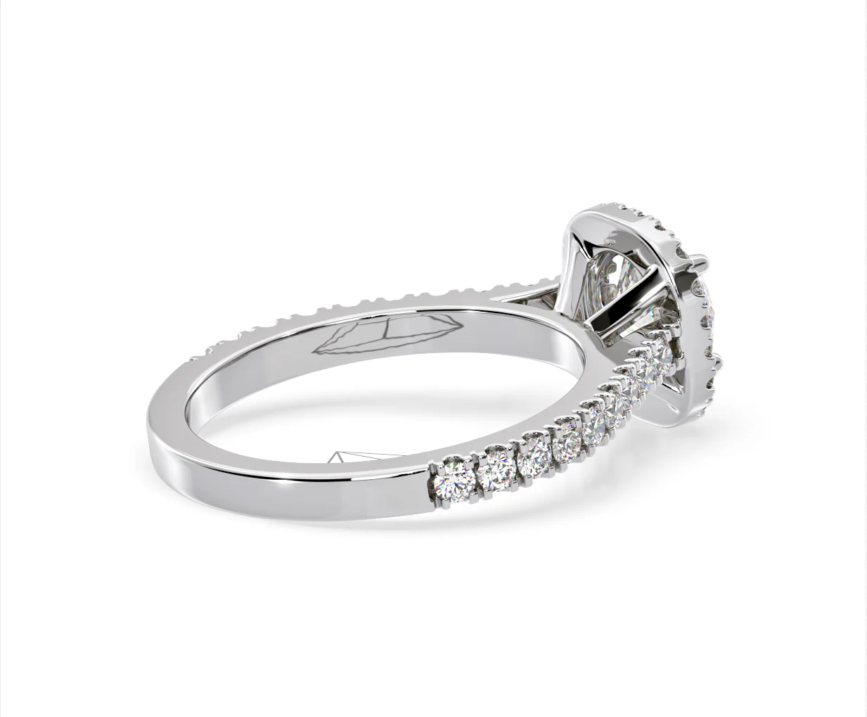 Elizabeth Lab Diamond Halo Engagement Ring in Platinum 1.70ct F/VS1 - Image 59