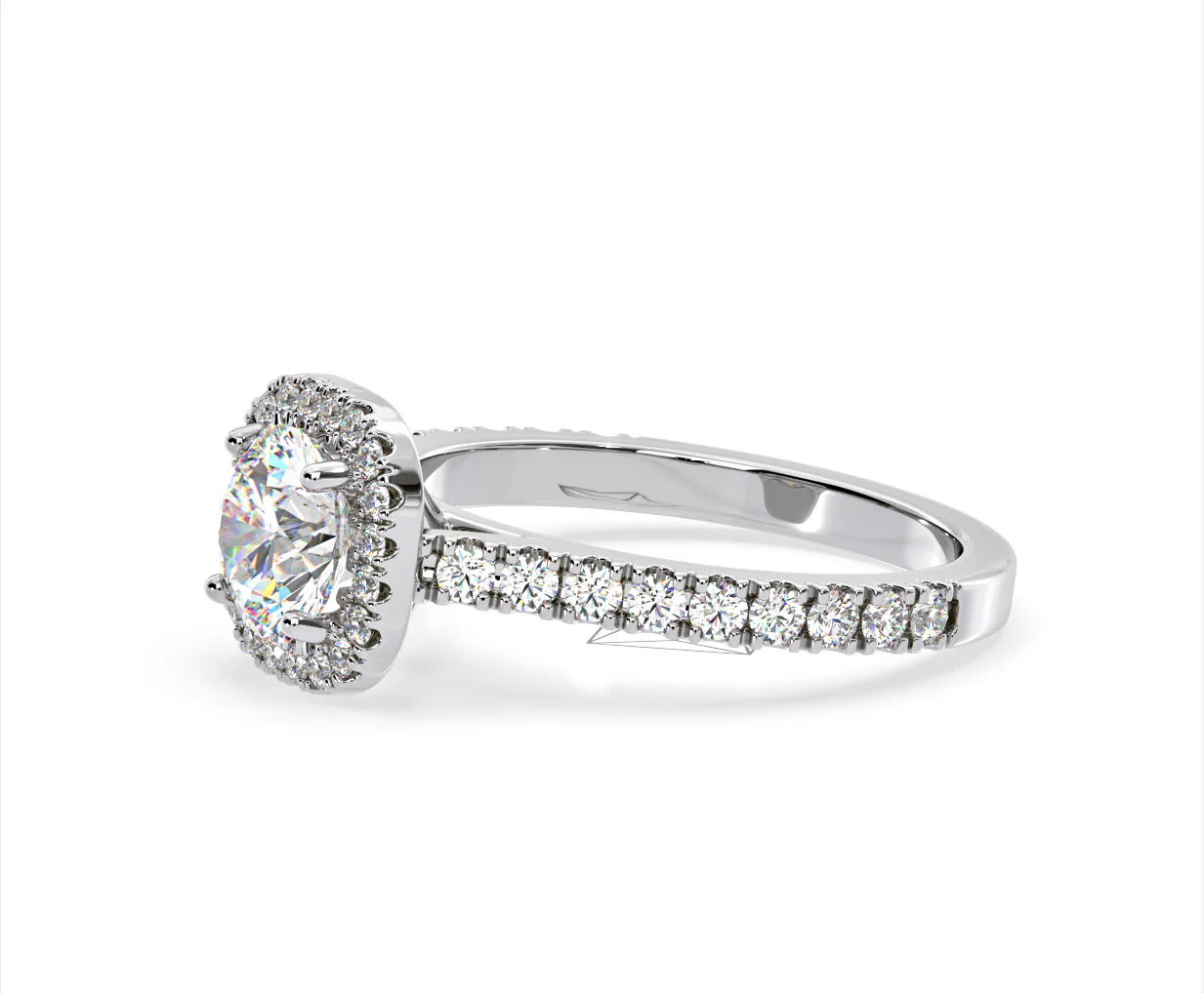 Elizabeth Lab Diamond Halo Engagement Ring in Platinum 2.00ct F/VS1 - Image 20
