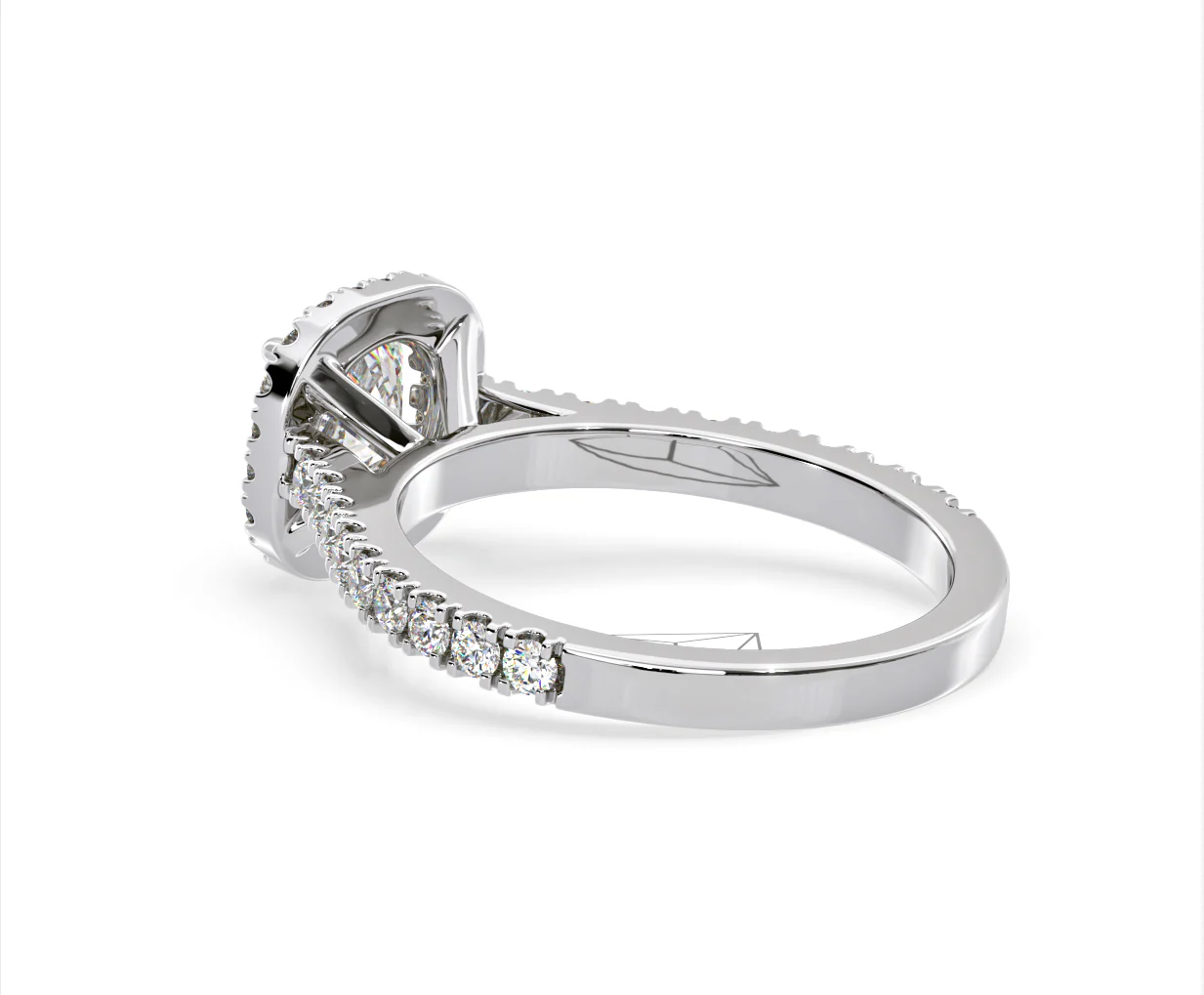 Elizabeth Lab Diamond Halo Engagement Ring in Platinum 2.00ct F/VS1 - Image 36