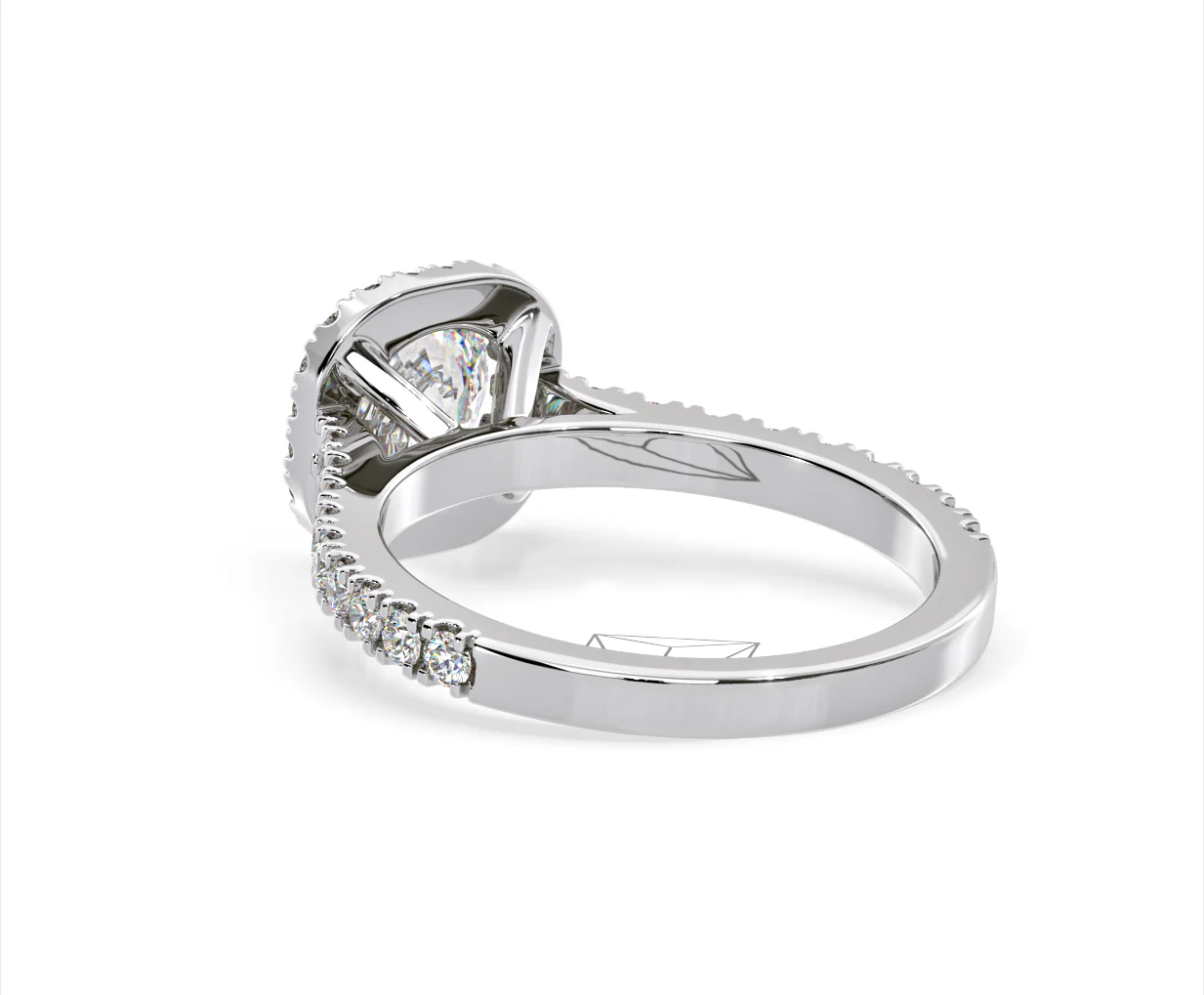 Elizabeth Lab Diamond Halo Engagement Ring in Platinum 2.00ct F/VS1 - Image 39