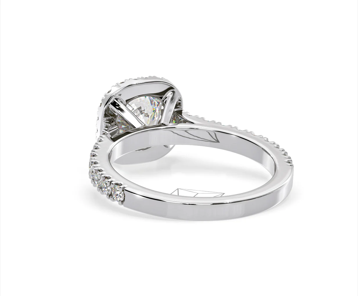 Elizabeth Lab Diamond Halo Engagement Ring in Platinum 2.00ct F/VS1 - Image 41