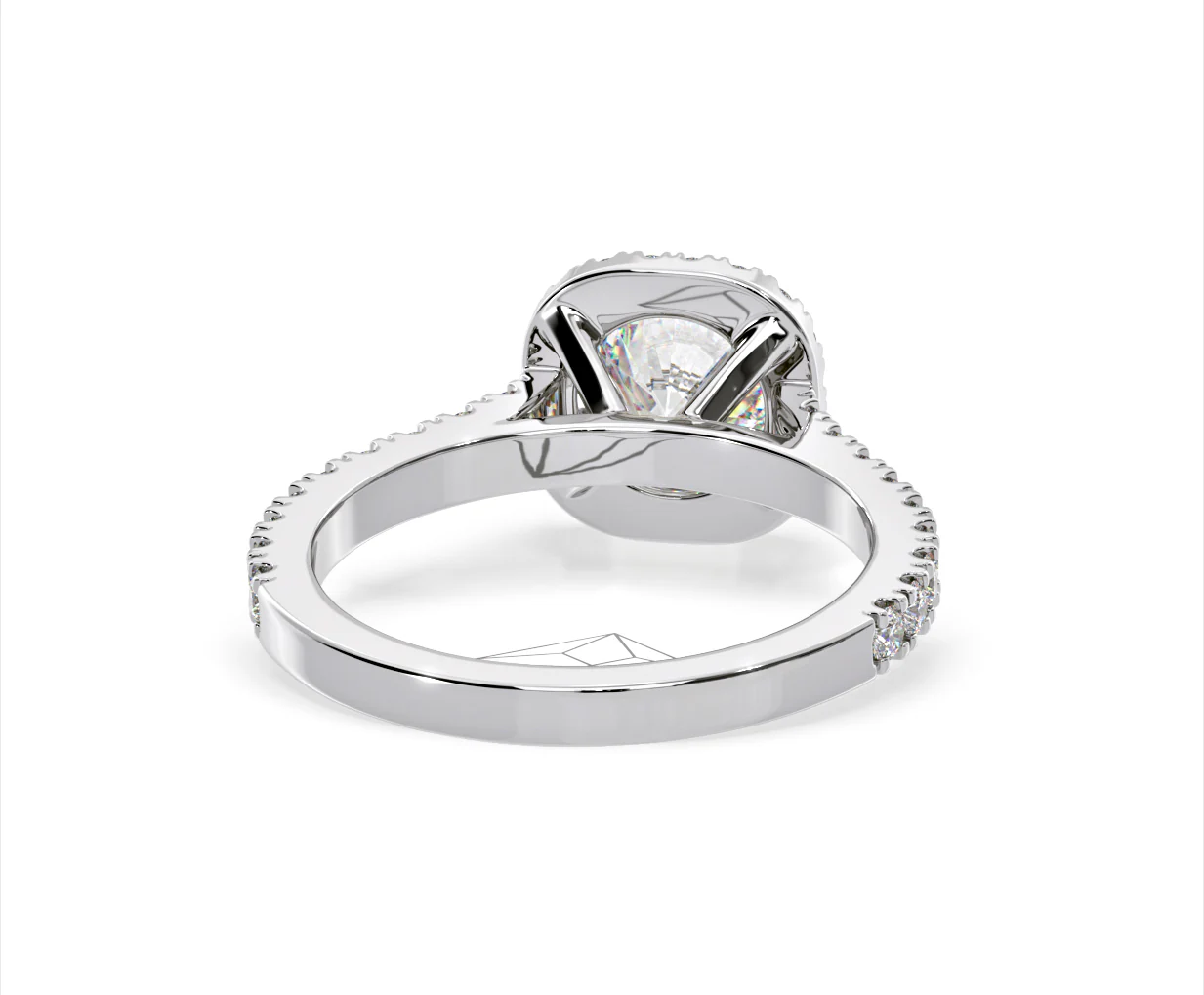 Elizabeth Lab Diamond Halo Engagement Ring in Platinum 2.00ct F/VS1 - Image 49