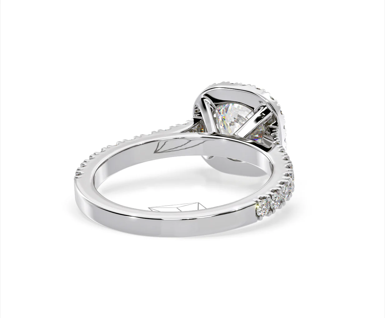 Elizabeth Lab Diamond Halo Engagement Ring in Platinum 2.00ct F/VS1 - Image 52