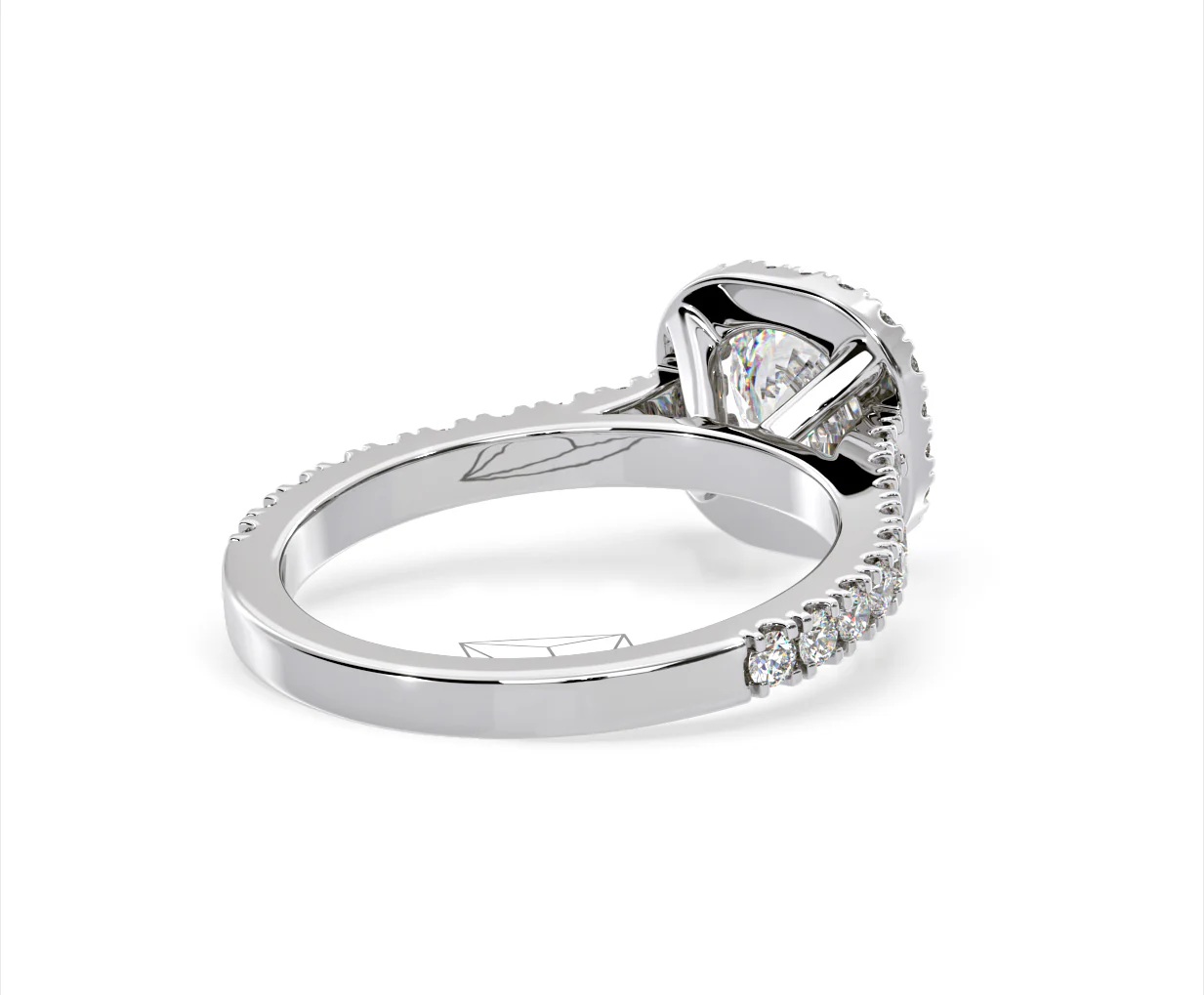 Elizabeth Lab Diamond Halo Engagement Ring in Platinum 2.00ct F/VS1 - Image 54