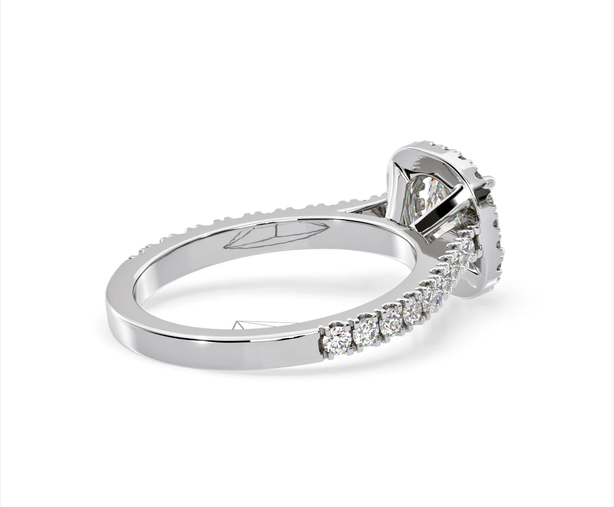 Elizabeth Lab Diamond Halo Engagement Ring in Platinum 2.00ct F/VS1 - Image 58