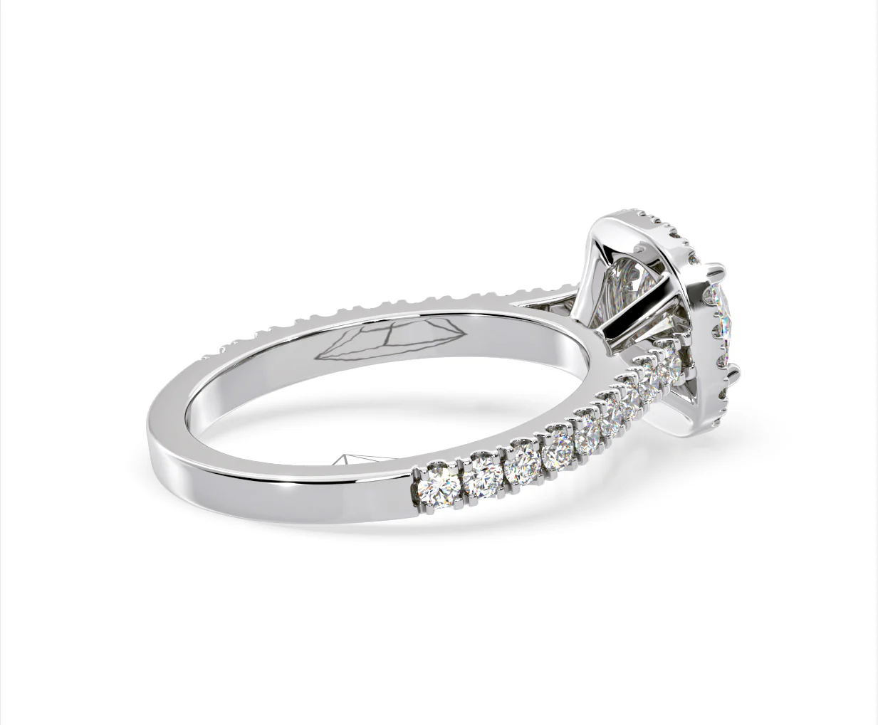 Elizabeth Lab Diamond Halo Engagement Ring in Platinum 2.00ct F/VS1 - Image 60