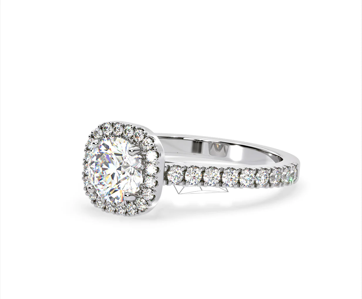 Elizabeth Lab Diamond Halo Engagement Ring in Platinum 2.50ct F/VS1 - Image 15