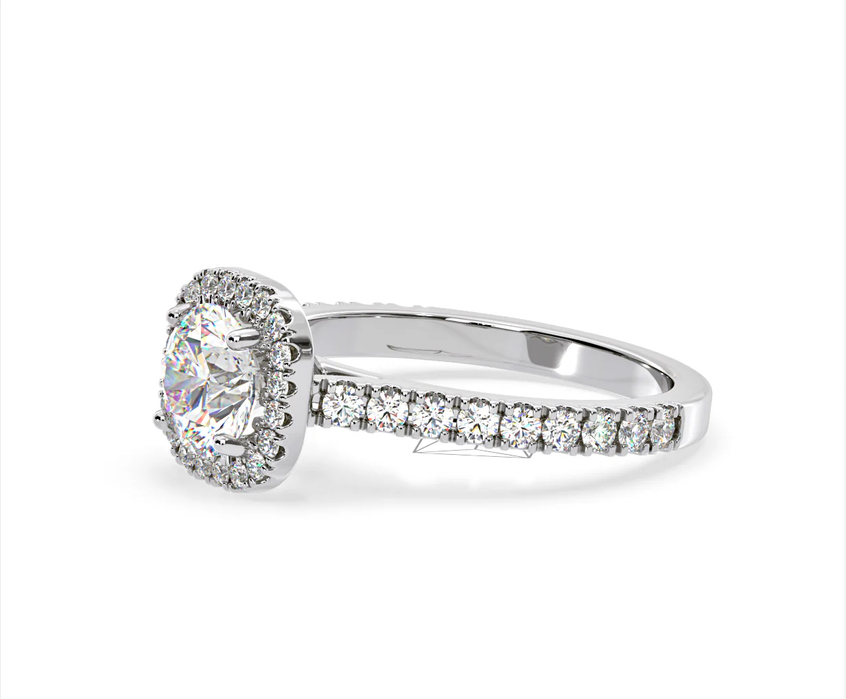 Elizabeth Lab Diamond Halo Engagement Ring in Platinum 2.50ct F/VS1 - Image 19
