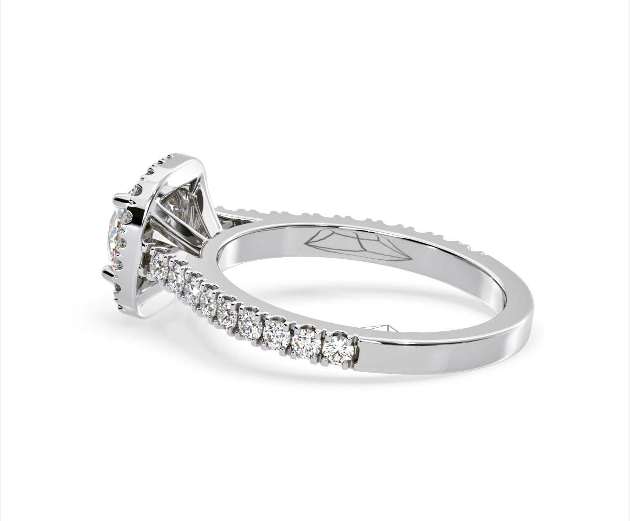 Elizabeth Lab Diamond Halo Engagement Ring in Platinum 2.50ct F/VS1 - Image 32