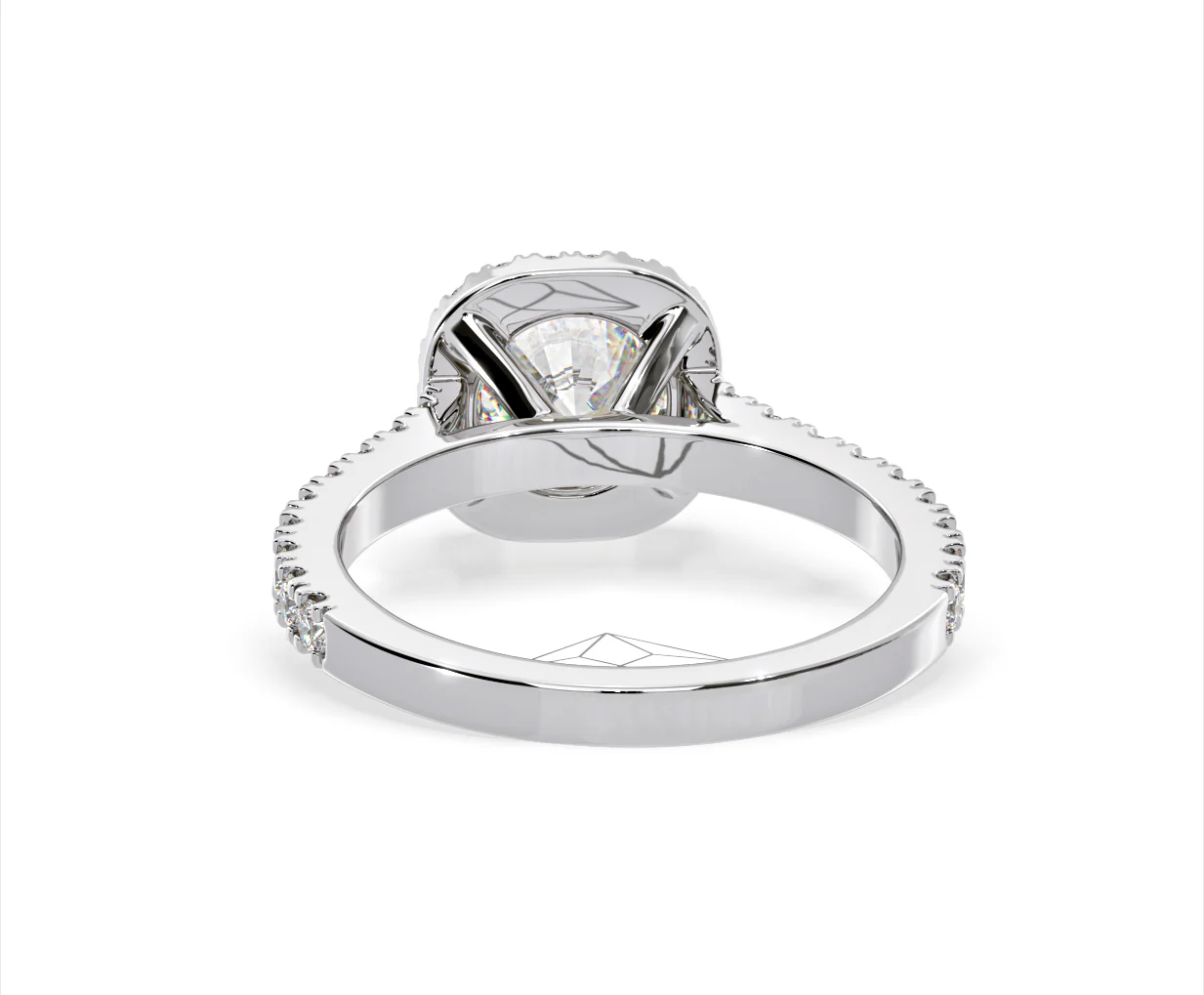 Elizabeth Lab Diamond Halo Engagement Ring in Platinum 2.50ct F/VS1 - Image 45