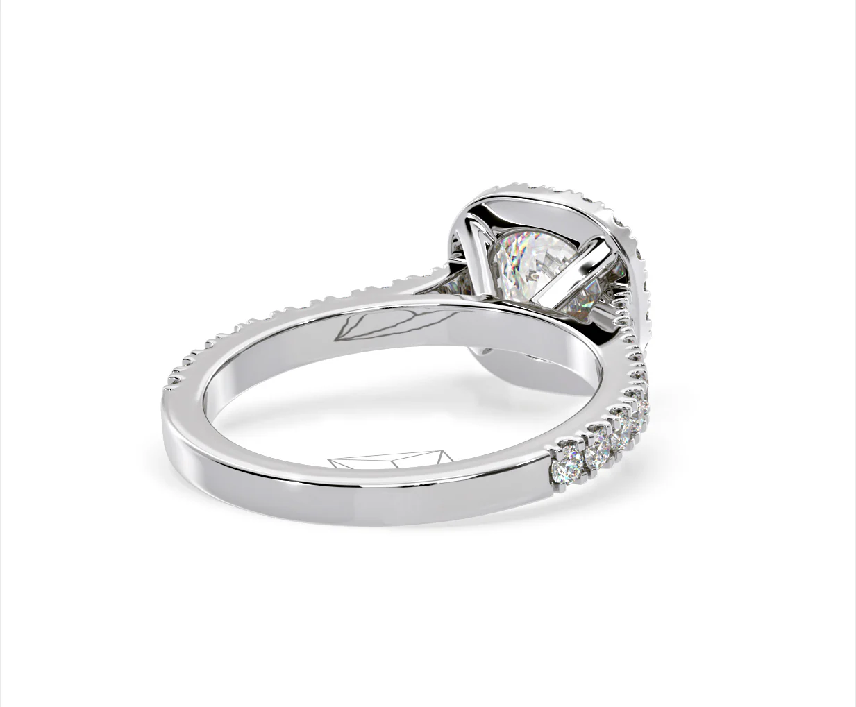 Elizabeth Lab Diamond Halo Engagement Ring in Platinum 2.50ct F/VS1 - Image 53