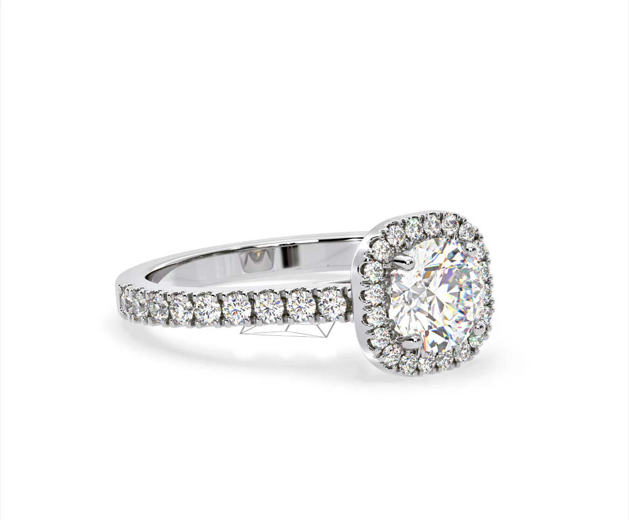 Elizabeth Lab Diamond Halo Engagement Ring in Platinum 2.50ct F/VS1 - Image 78