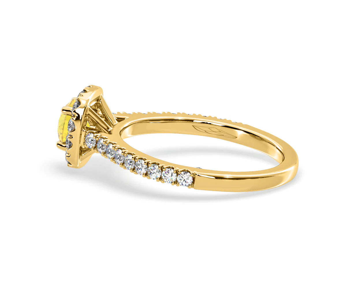 Elizabeth Yellow Lab Diamond 1.00ct Halo Ring in 18K Yellow Gold - Elara Collection - Image 31