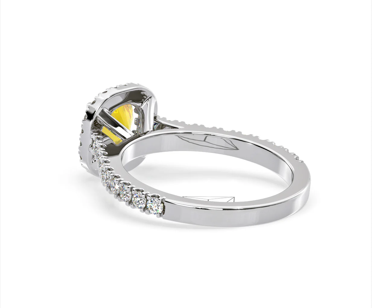 Elizabeth Yellow Lab Diamond 1.70ct Halo Ring in Platinum - Elara Collection - Image 37