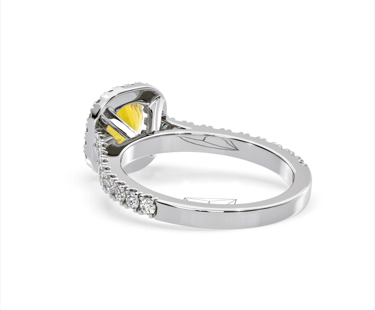 Elizabeth Yellow Lab Diamond 1.70ct Halo Ring in Platinum - Elara Collection - Image 38
