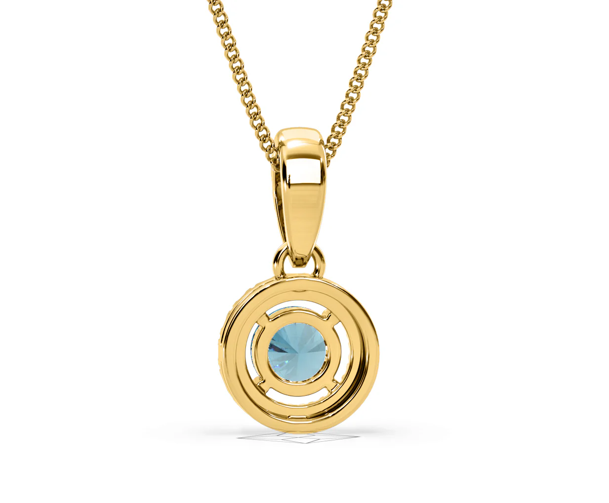 Ella Blue Lab Diamond 0.71ct Pendant Necklace in 18K Yellow Gold - Elara Collection - Image 46