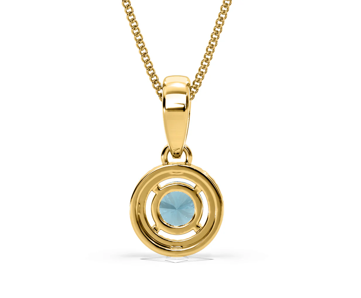Ella Blue Lab Diamond 0.71ct Pendant Necklace in 18K Yellow Gold - Elara Collection - Image 48