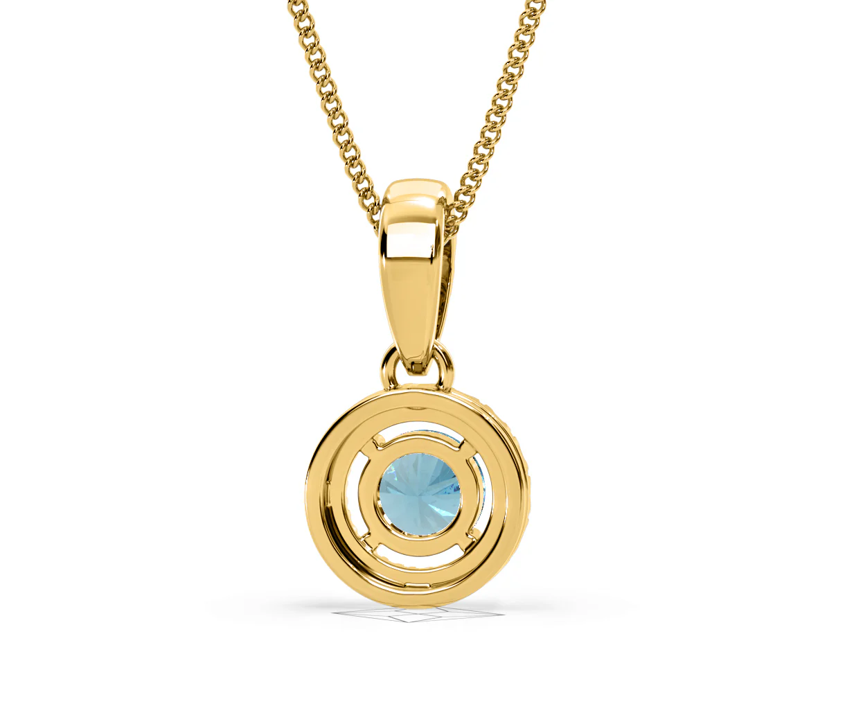 Ella Blue Lab Diamond 0.71ct Pendant Necklace in 18K Yellow Gold - Elara Collection - Image 49