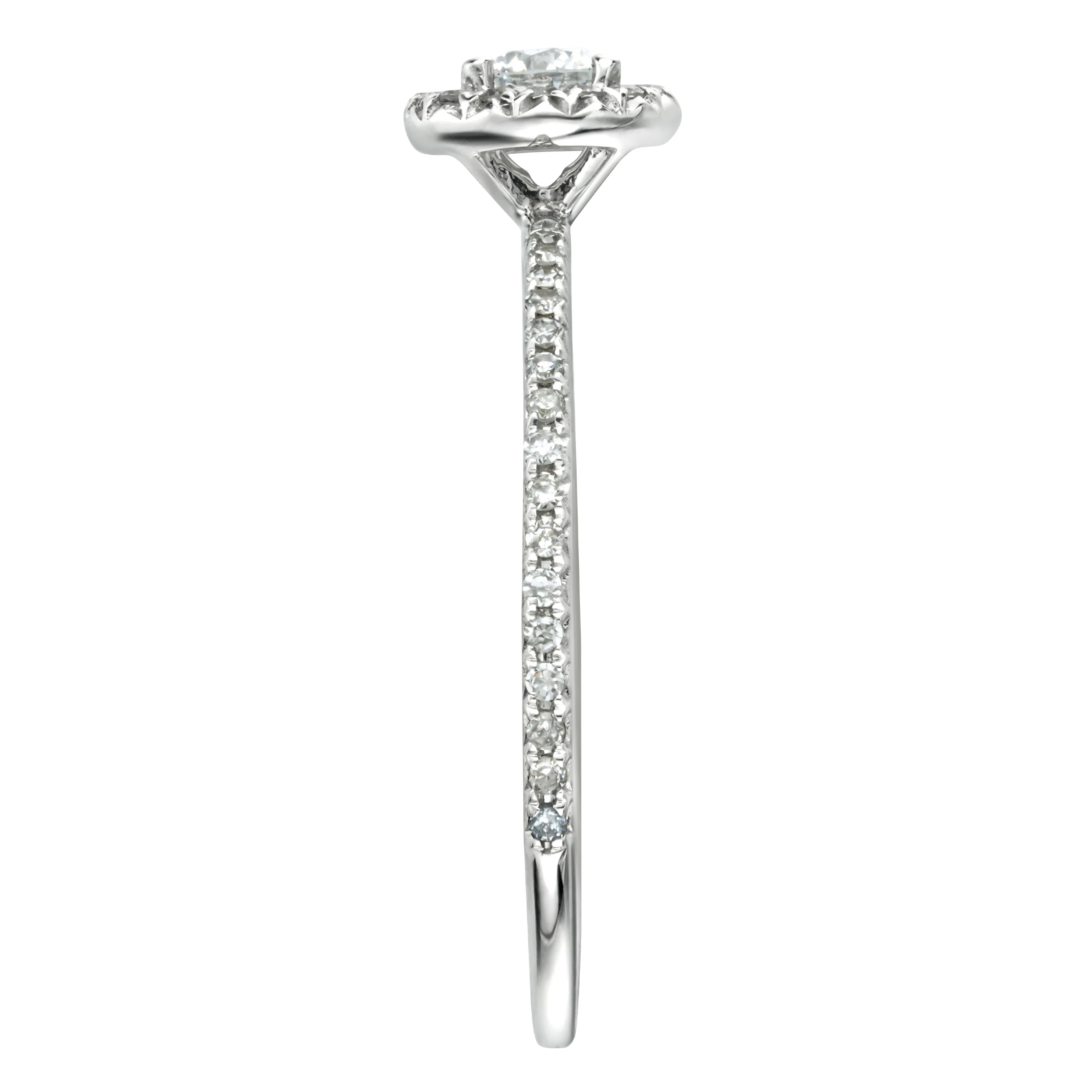 Ella Halo Lab Diamond Engagement Ring 0.55ct in 9K White Gold - Image 3