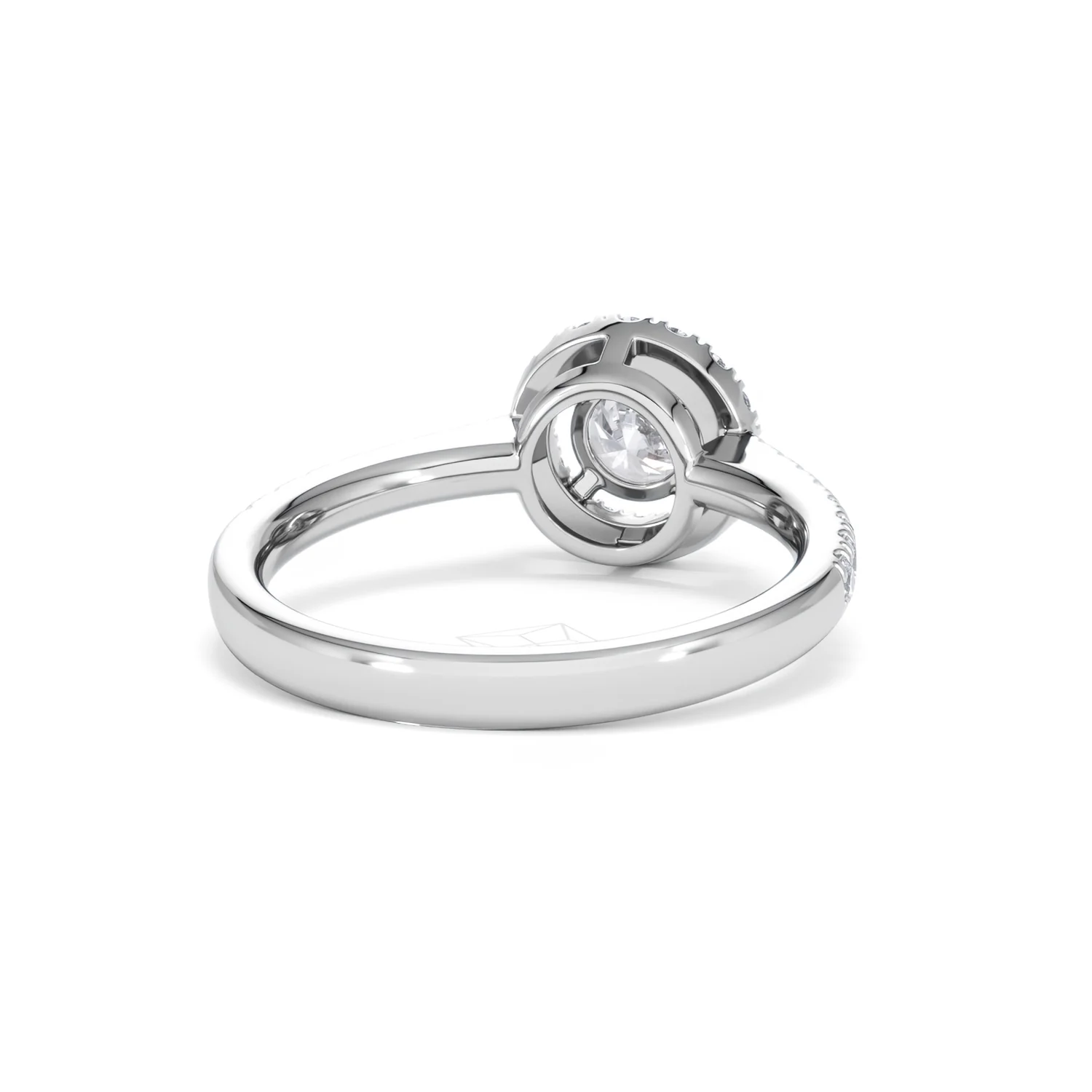Ella Halo Lab Diamond Engagement Ring 0.86ct F/VS1 18K White Gold - Image 44