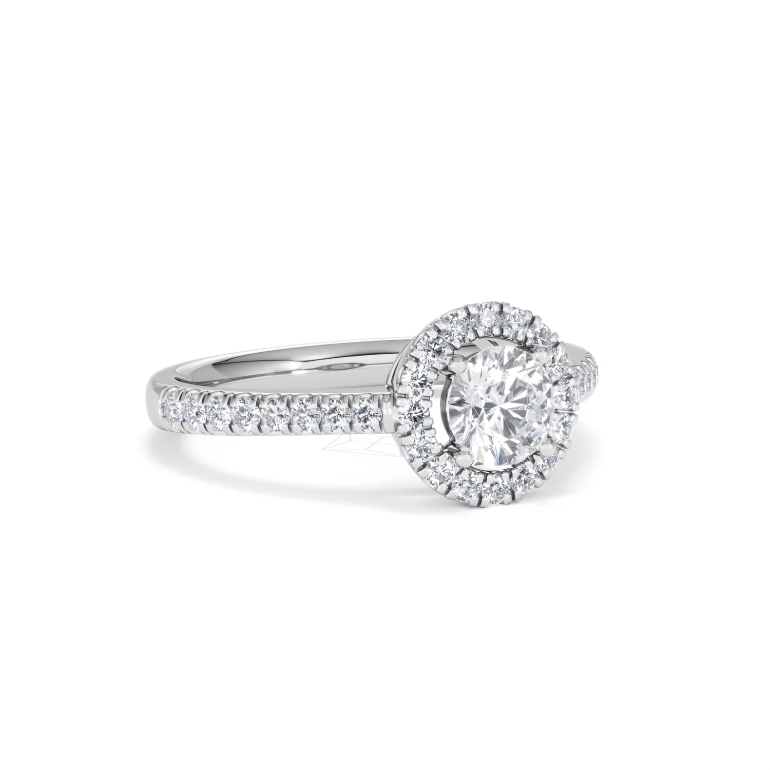 Ella Halo Lab Diamond Engagement Ring 0.86ct F/VS1 in Platinum - Image 14