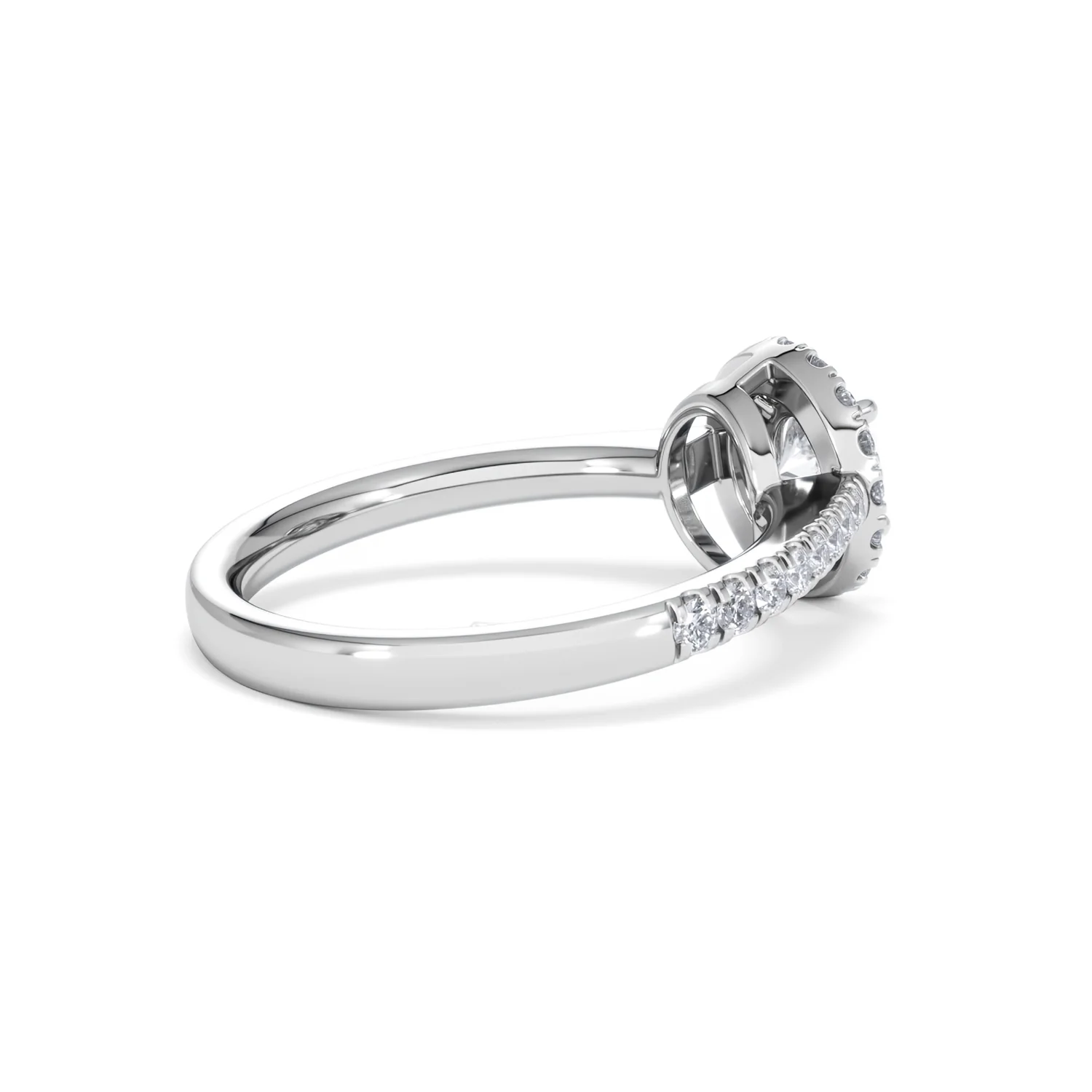 Ella Halo Lab Diamond Engagement Ring 0.86ct F/VS1 in Platinum - Image 35