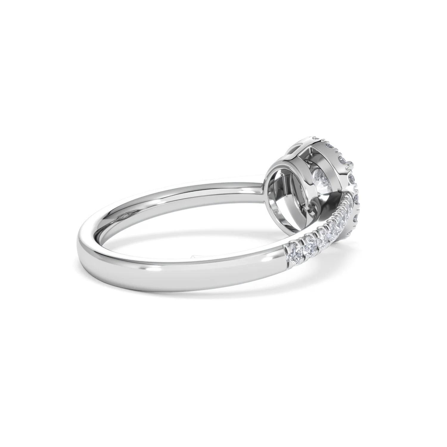Ella Halo Lab Diamond Engagement Ring 0.86ct F/VS1 in Platinum - Image 36