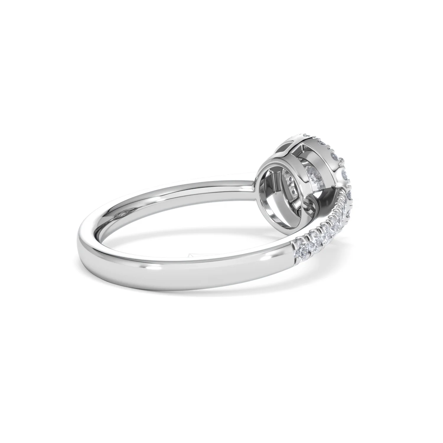 Ella Halo Lab Diamond Engagement Ring 0.86ct F/VS1 in Platinum - Image 37