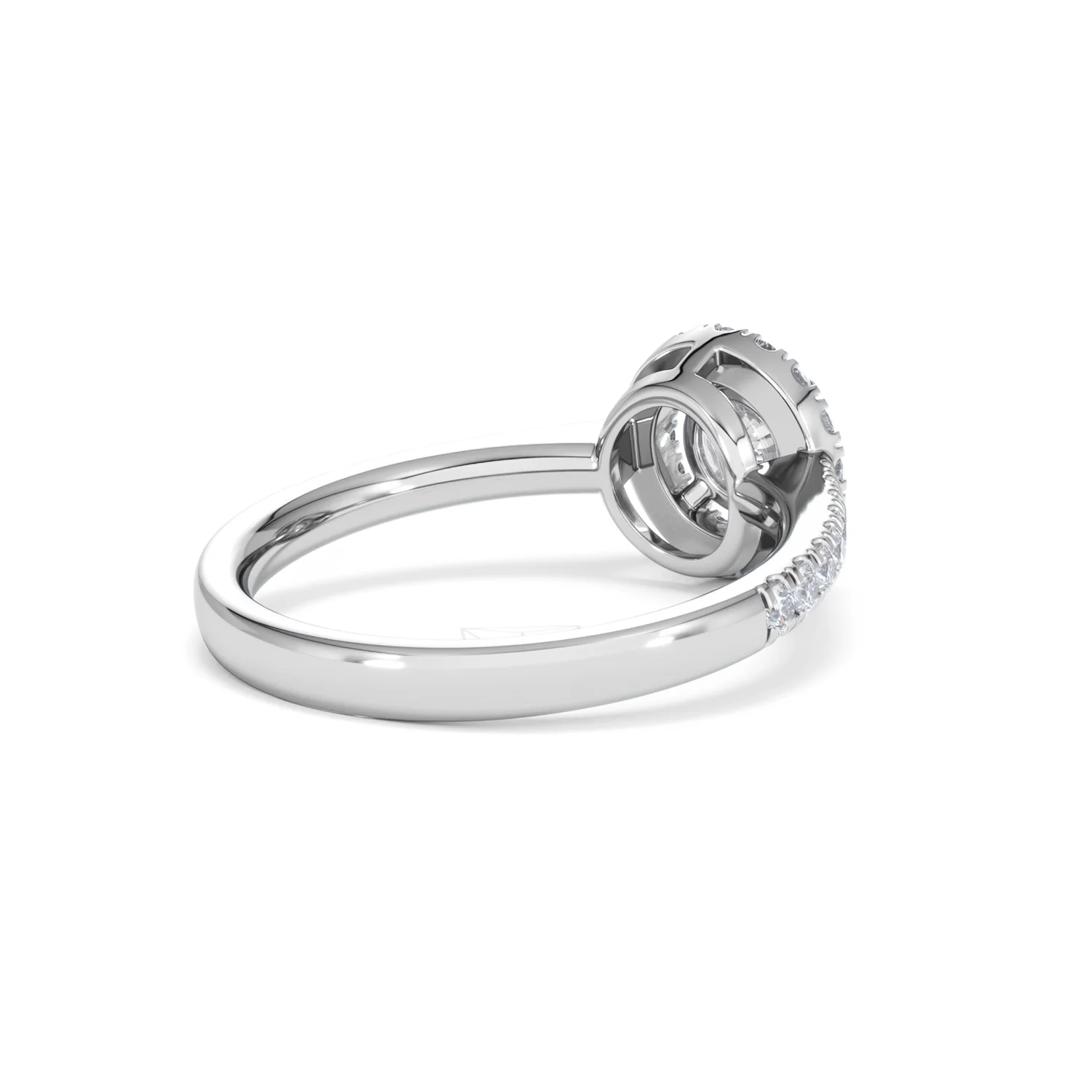 Ella Halo Lab Diamond Engagement Ring 0.86ct F/VS1 in Platinum - Image 39