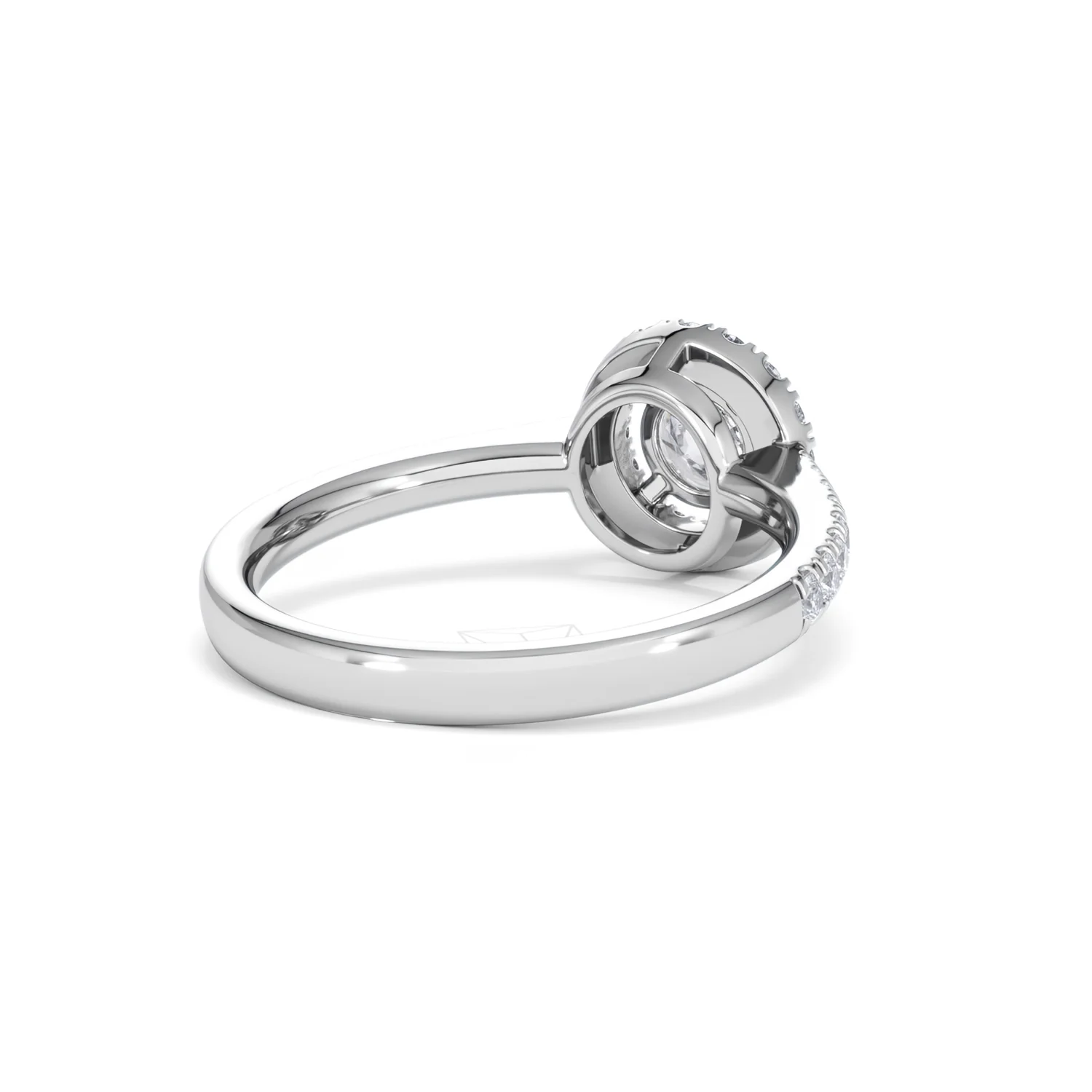 Ella Halo Lab Diamond Engagement Ring 0.86ct F/VS1 in Platinum - Image 41