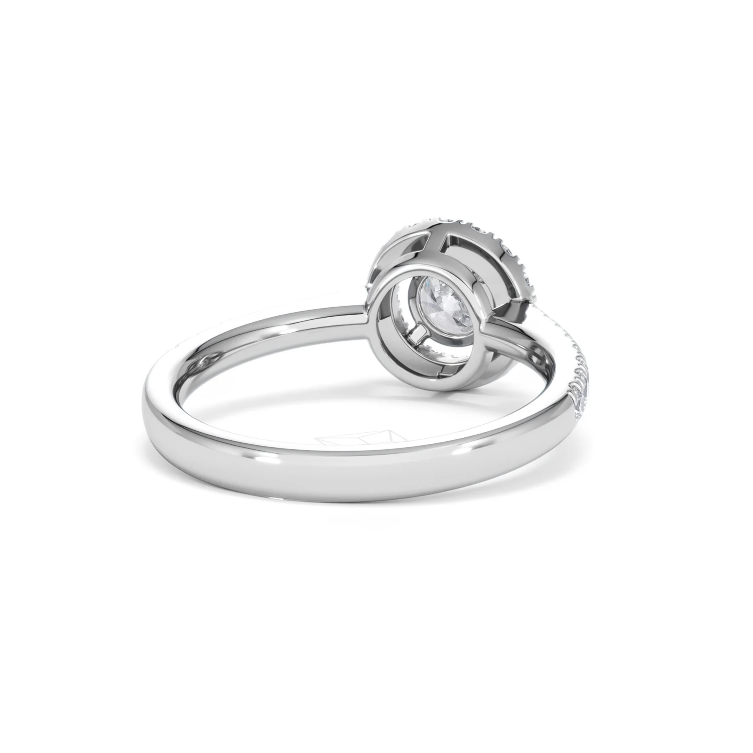 Ella Halo Lab Diamond Engagement Ring 0.86ct F/VS1 in Platinum - Image 43