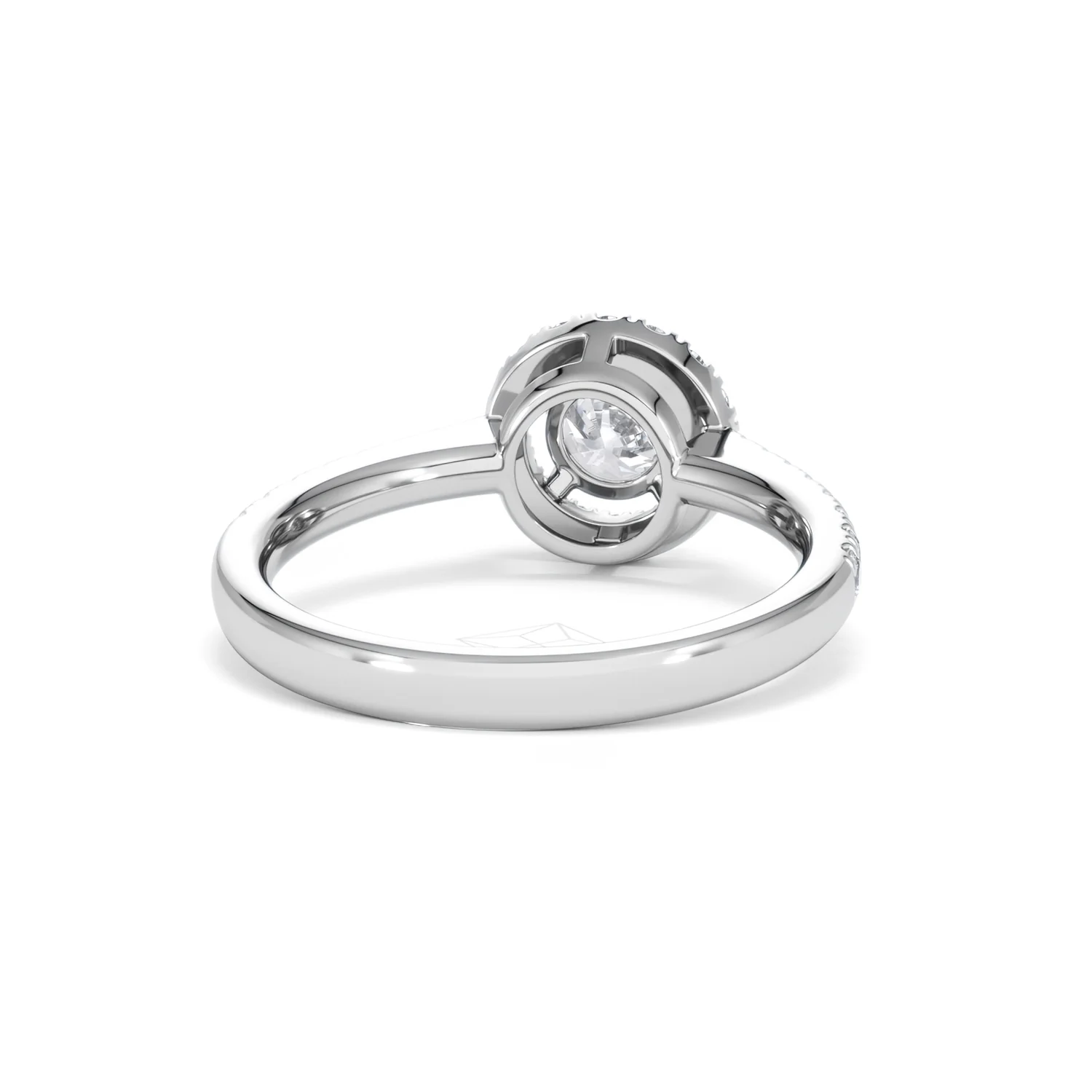 Ella Halo Lab Diamond Engagement Ring 0.86ct F/VS1 in Platinum - Image 45