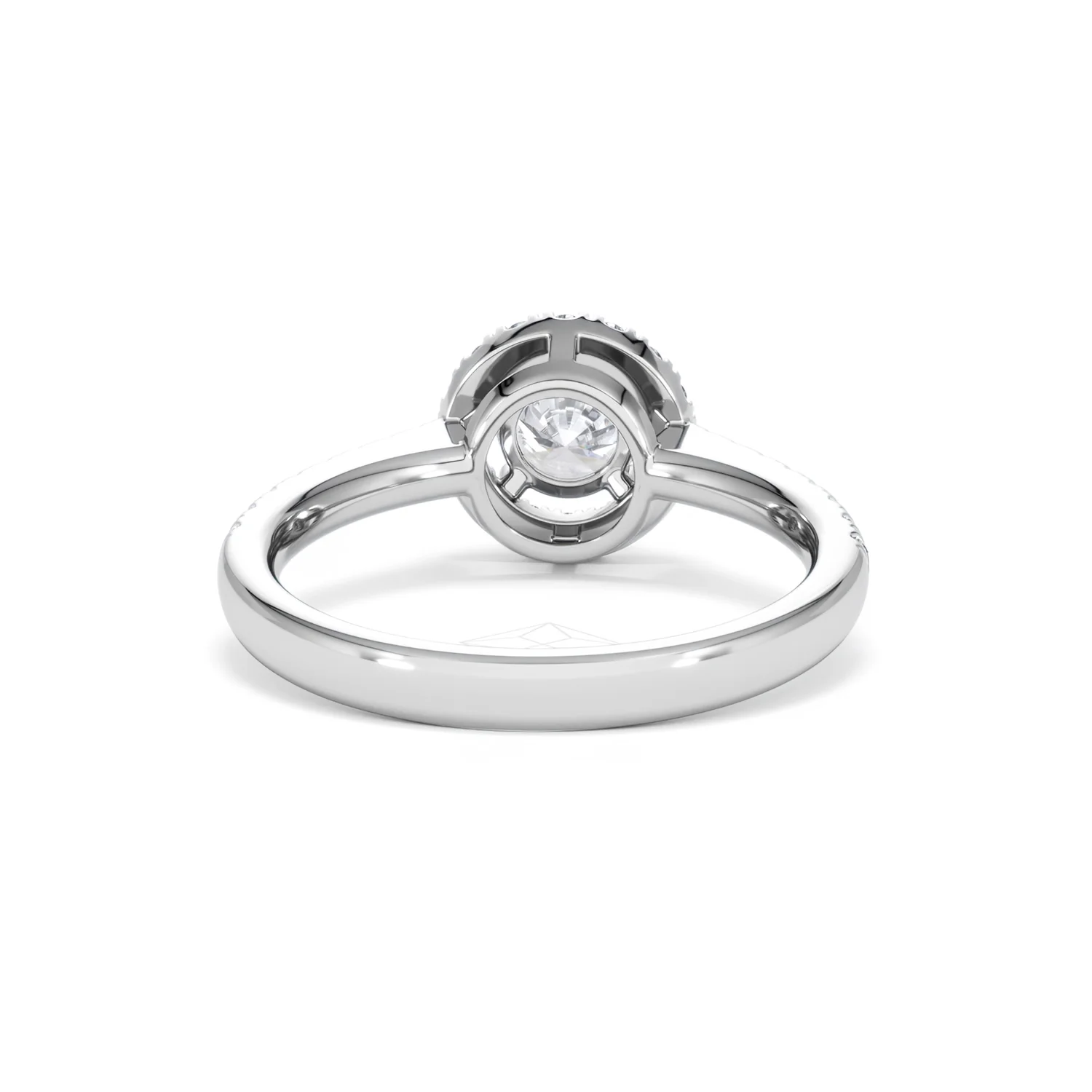 Ella Halo Lab Diamond Engagement Ring 0.86ct F/VS1 in Platinum - Image 47