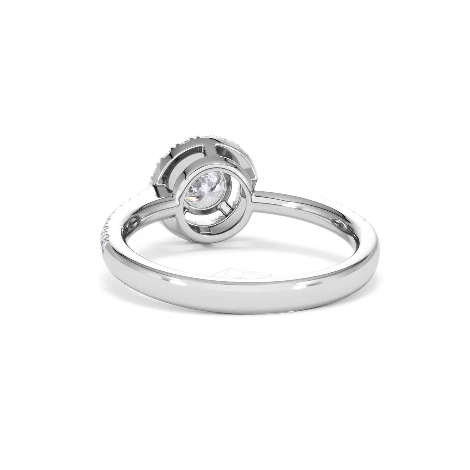 Ella Halo Lab Diamond Engagement Ring 0.86ct F/VS1 in Platinum - Image 51