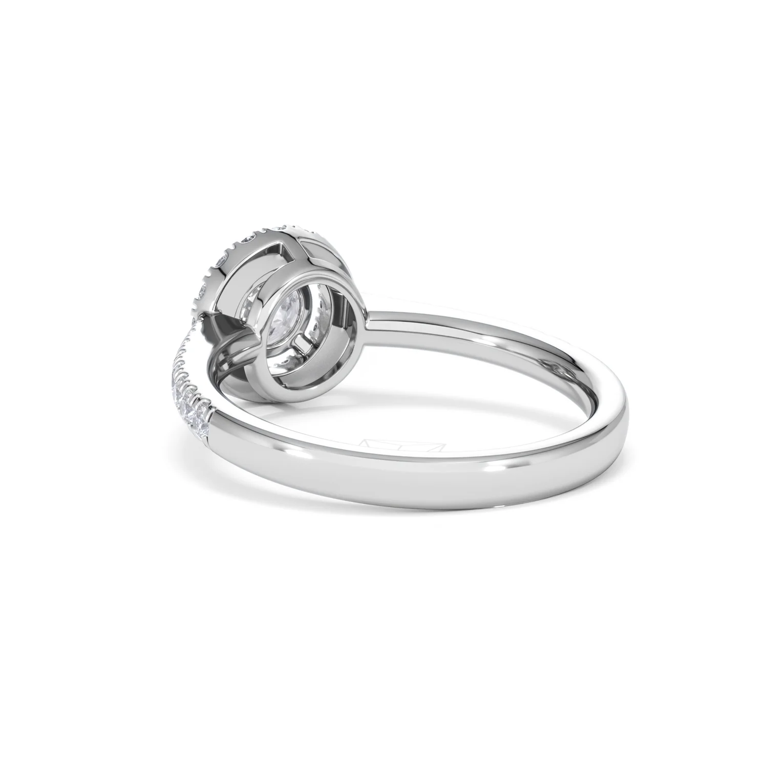 Ella Halo Lab Diamond Engagement Ring 0.86ct F/VS1 in Platinum - Image 55