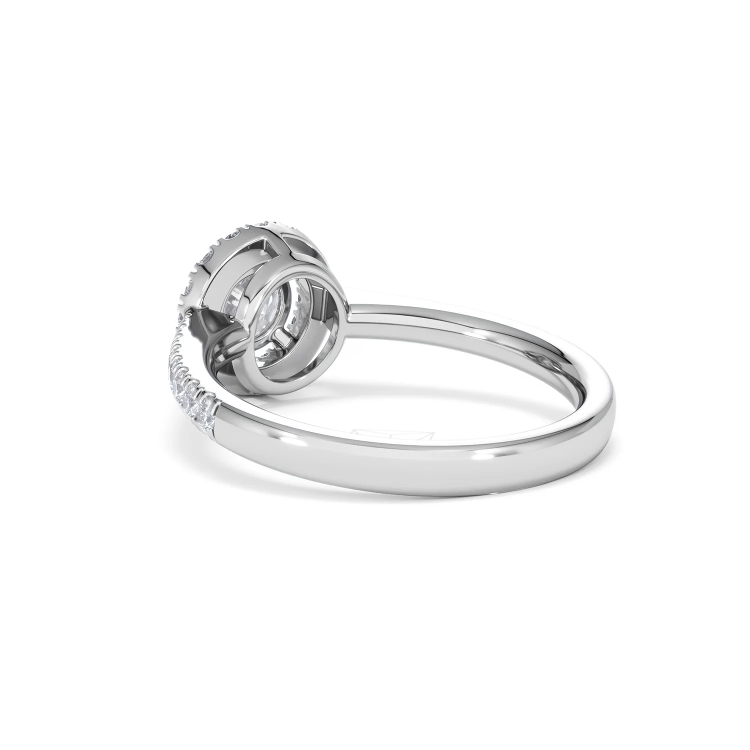 Ella Halo Lab Diamond Engagement Ring 0.86ct F/VS1 in Platinum - Image 56
