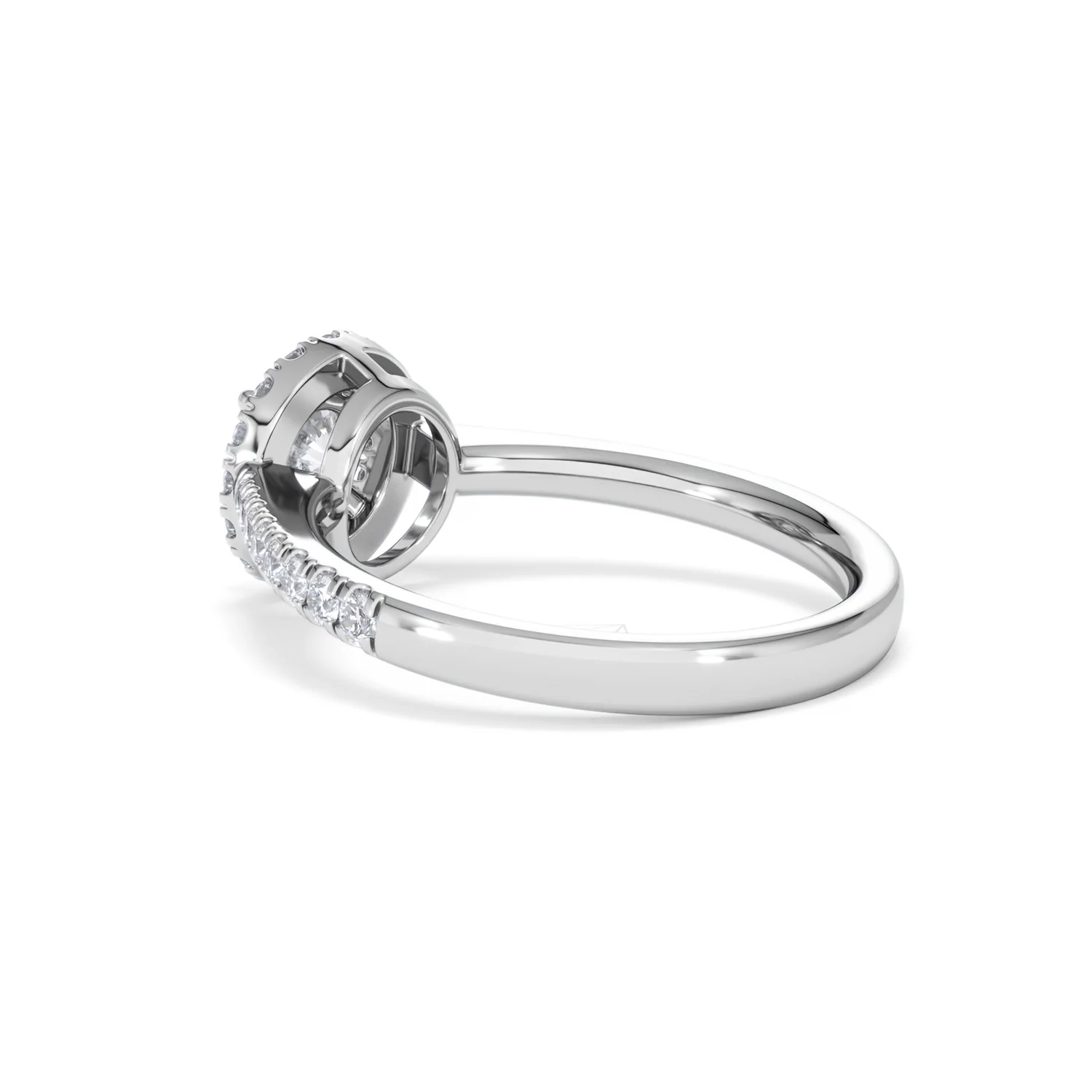Ella Halo Lab Diamond Engagement Ring 0.86ct F/VS1 in Platinum - Image 59