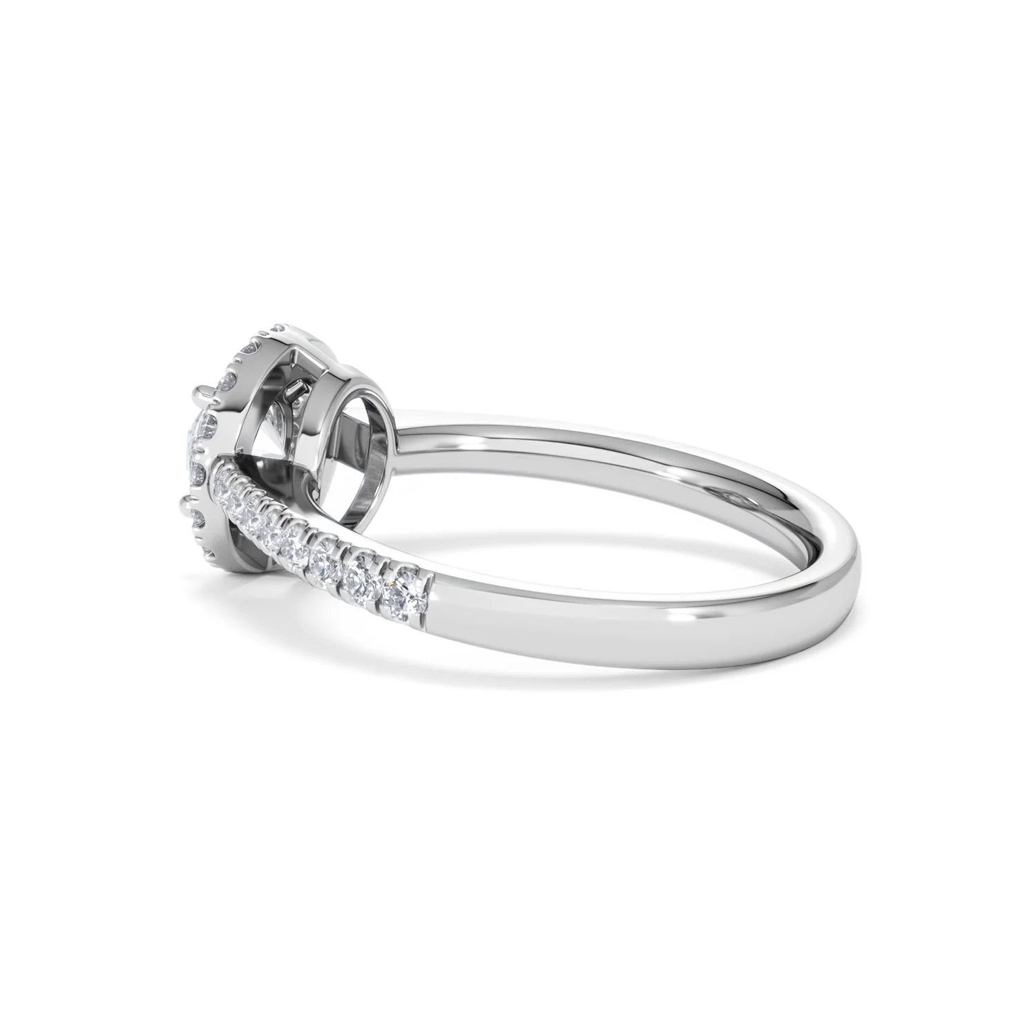 Ella Halo Lab Diamond Engagement Ring 0.86ct F/VS1 in Platinum - Image 62