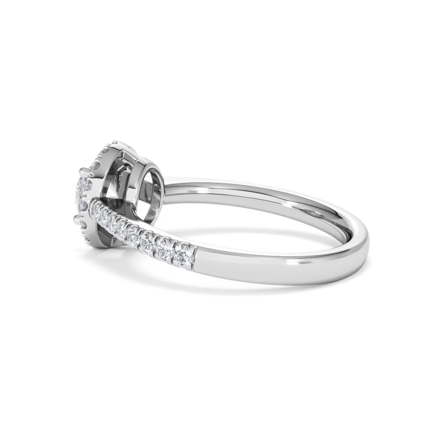 Ella Halo Lab Diamond Engagement Ring 0.86ct F/VS1 in Platinum - Image 63