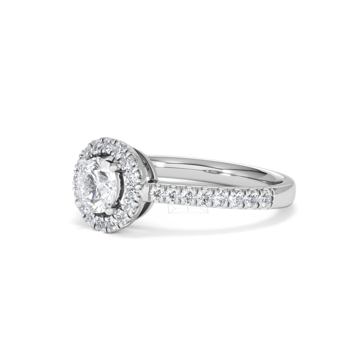 Ella Halo Lab Diamond Engagement Ring 0.86ct F/VS1 in Platinum - Image 78