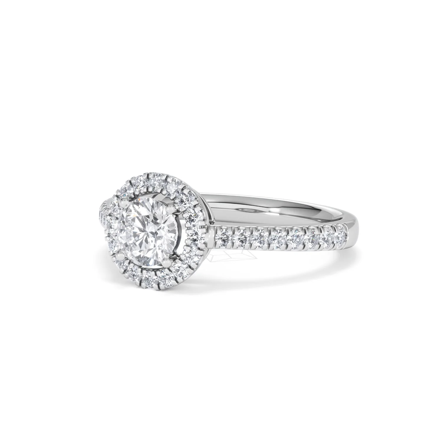 Ella Halo Lab Diamond Engagement Ring 0.86ct F/VS1 in Platinum - Image 81