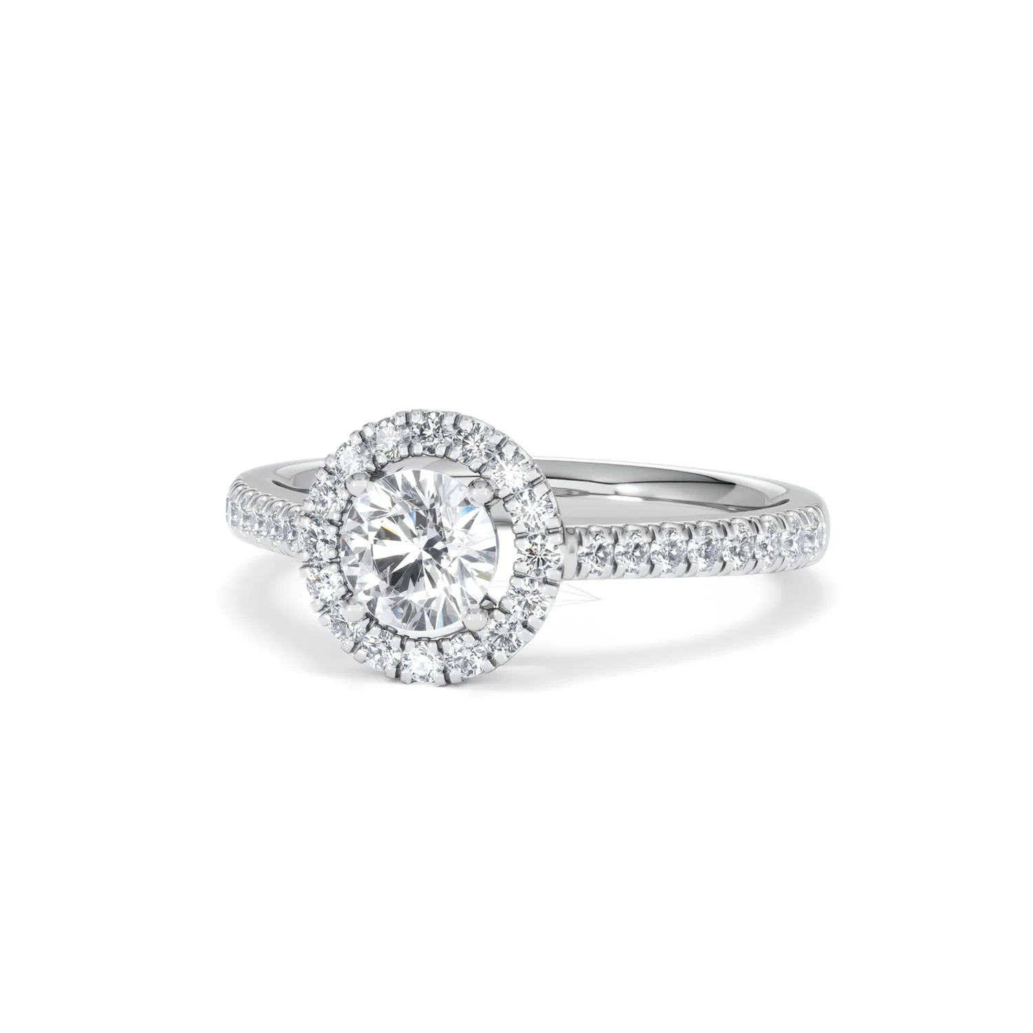 Ella Halo Lab Diamond Engagement Ring 0.86ct F/VS1 in Platinum - Image 84