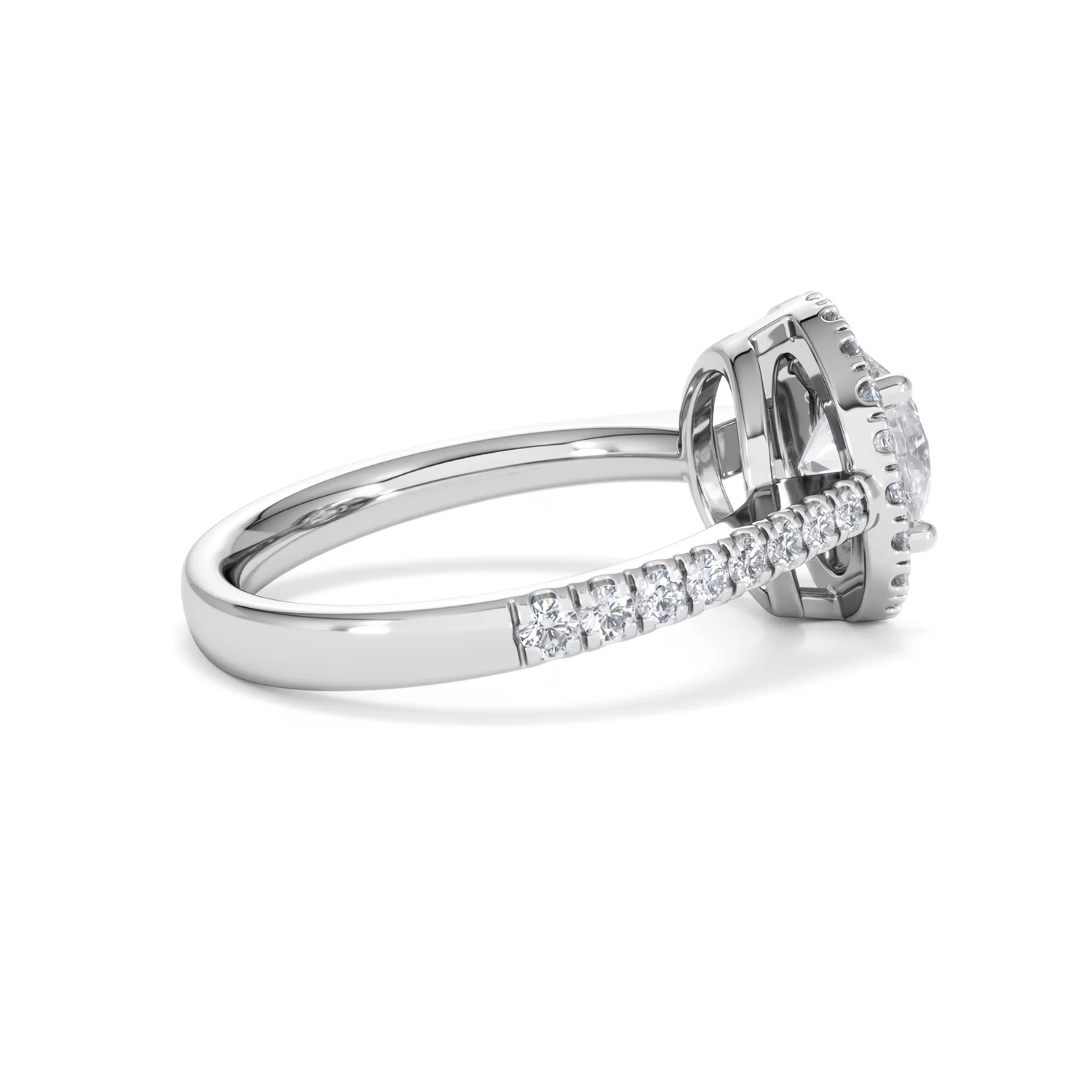 Ella Halo Lab Diamond Engagement Ring IGI 1.30ct F/VS1 18K White Gold - Image 31