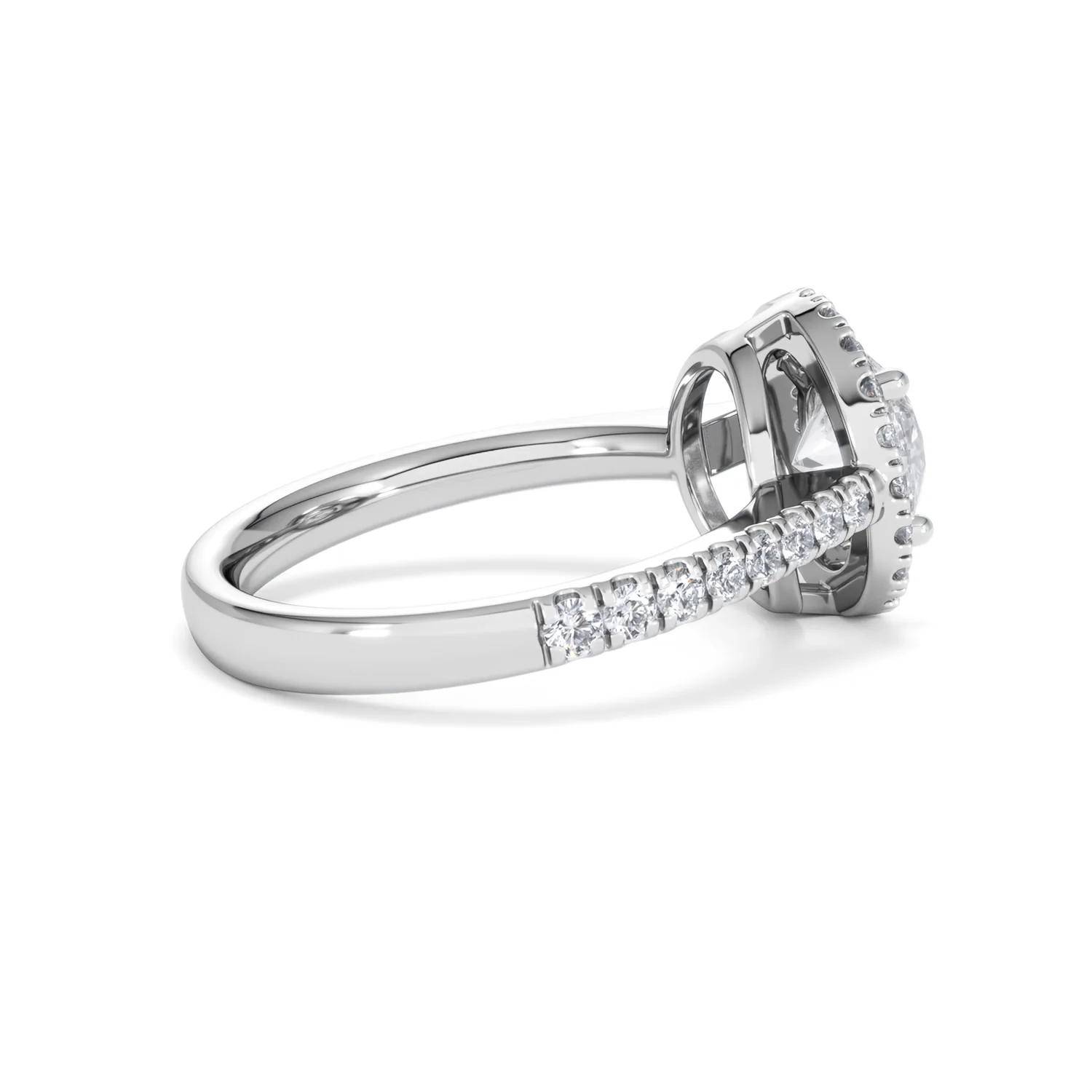 Ella Halo Lab Diamond Engagement Ring IGI 1.30ct F/VS1 18K White Gold - Image 32