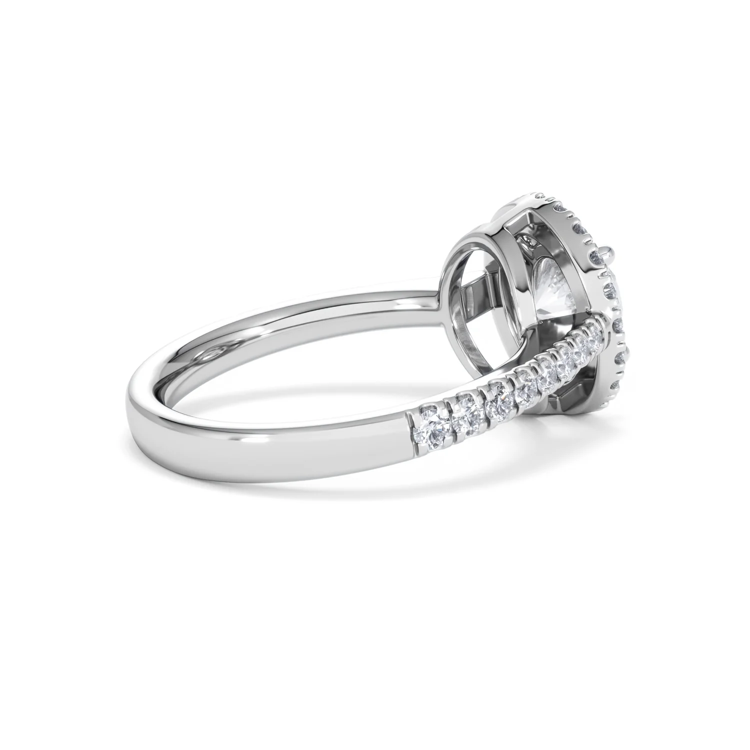 Ella Halo Lab Diamond Engagement Ring IGI 1.30ct F/VS1 18K White Gold - Image 34