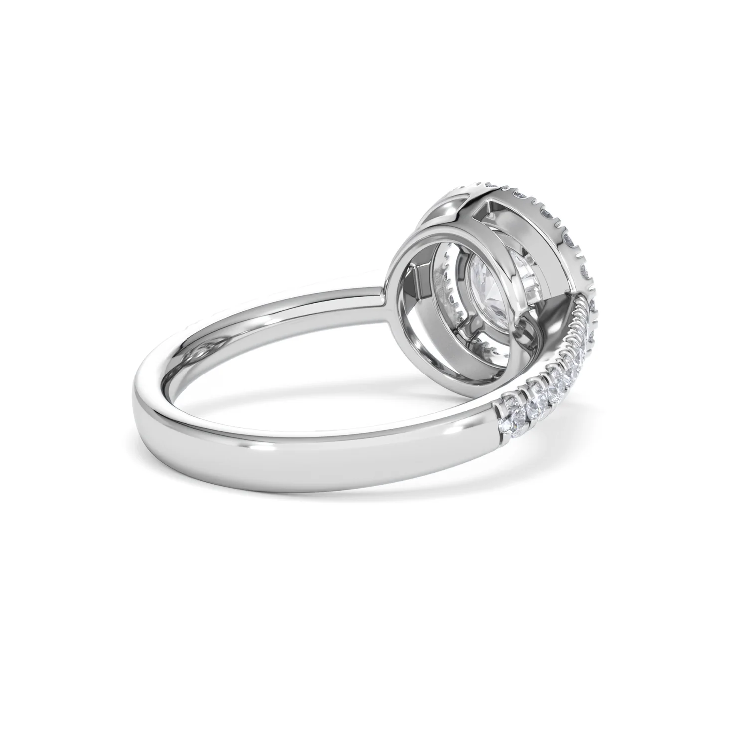 Ella Halo Lab Diamond Engagement Ring IGI 1.30ct F/VS1 18K White Gold - Image 39