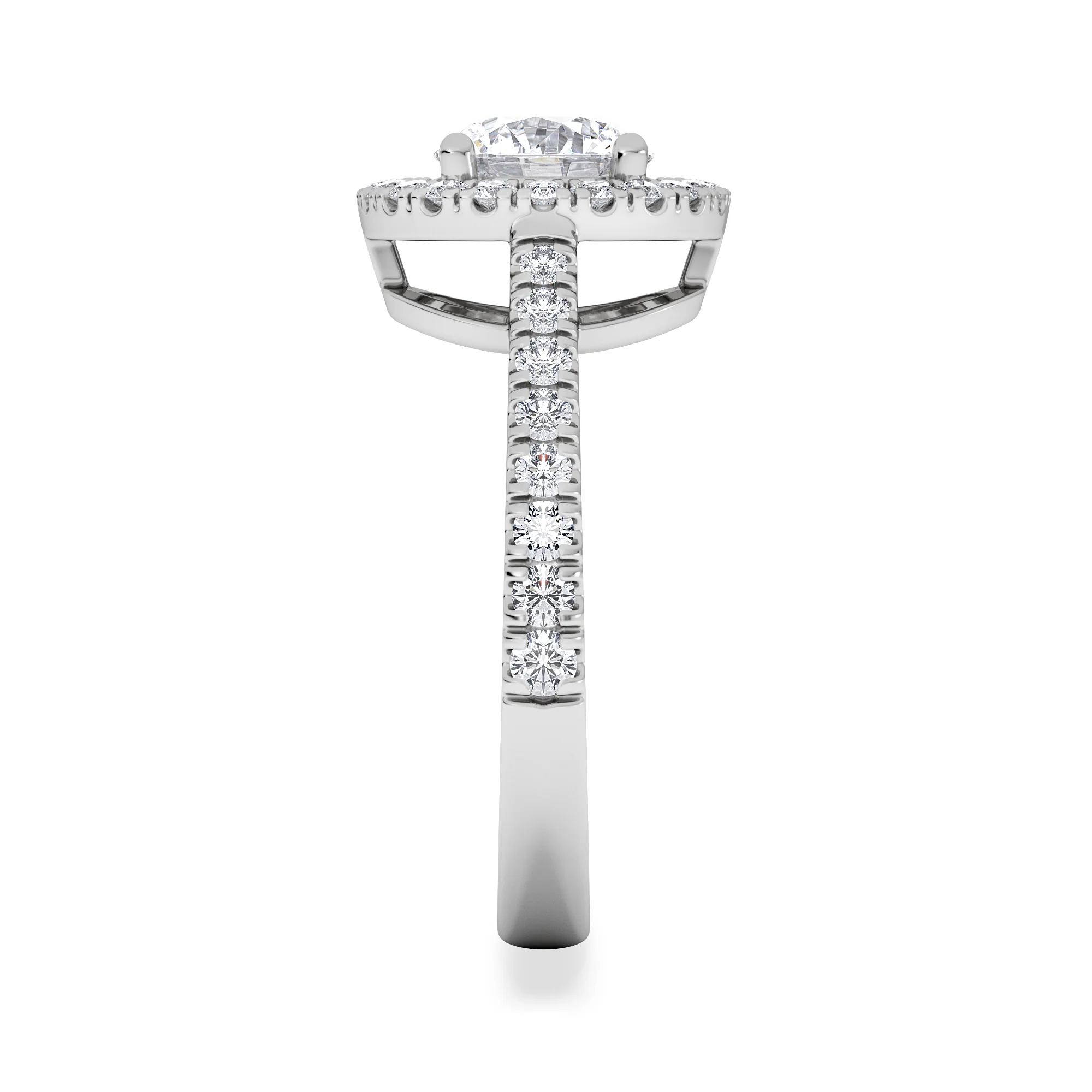 Ella Halo Lab Diamond Engagement Ring IGI 1.30ct F/VS1 18K White Gold - Image 5