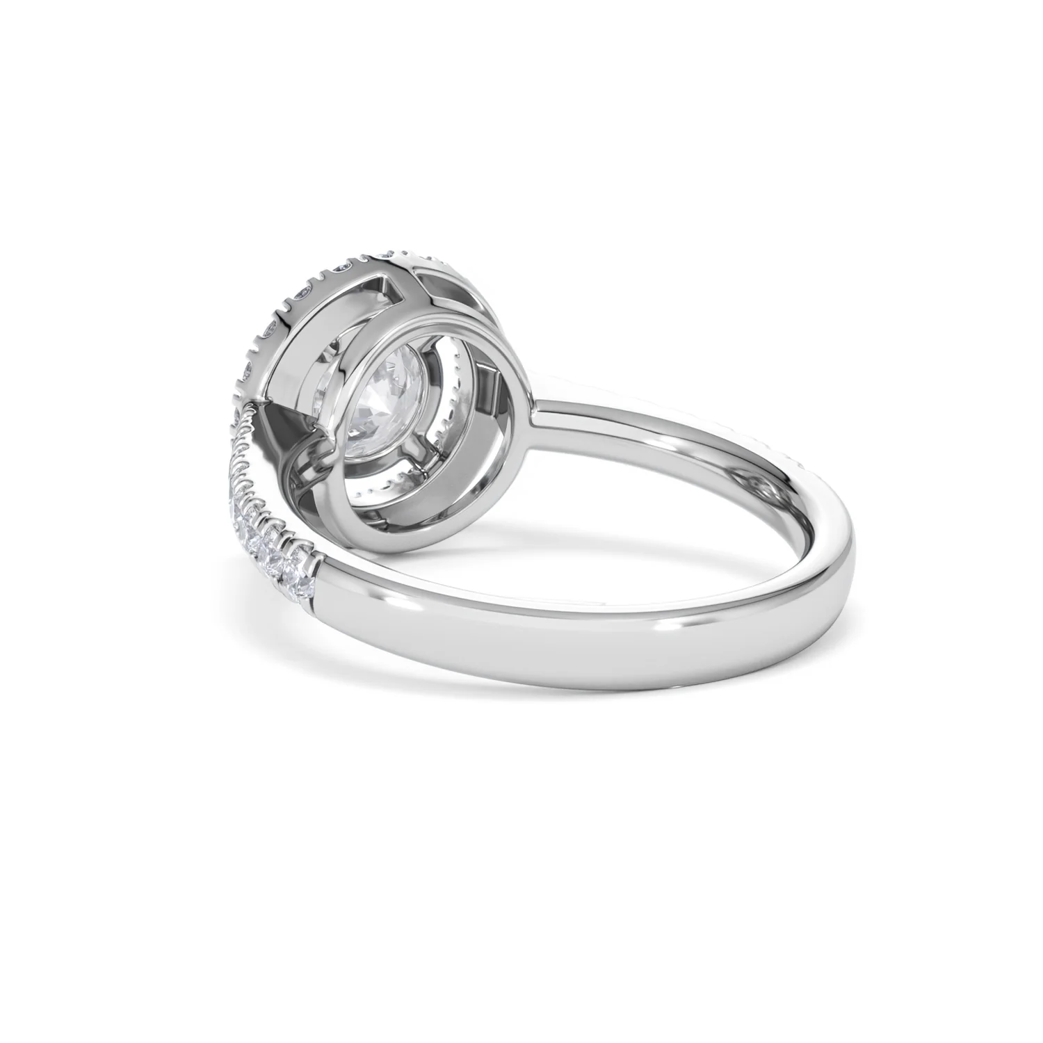 Ella Halo Lab Diamond Engagement Ring IGI 1.30ct F/VS1 18K White Gold - Image 55